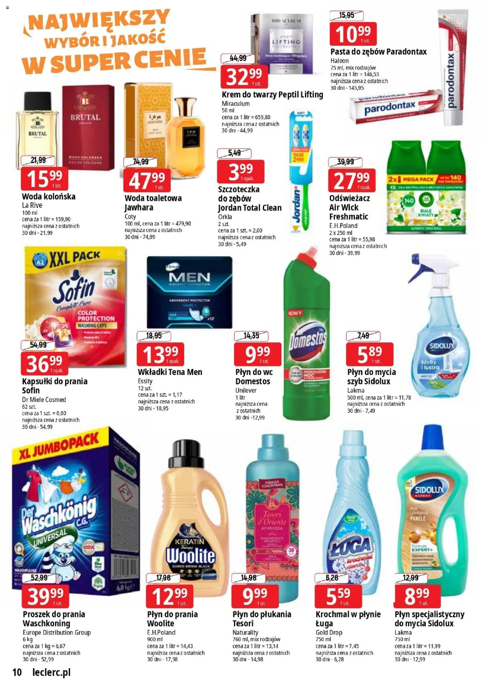 E.Leclerc Gazetka - Elbląg od 10.11.2025 | Strona: 10 | Produkty: Lustro, Proszek do prania, Woda, Krem do twarzy
