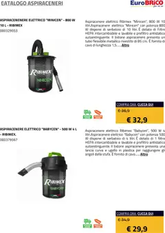 Anteprima del volantino Eurobrico Aspiraceneri catalogo valido a partire dal 23.07.2025 | Pagina: 15 | Prodotti: Tubo, Aspiracenere, Cavo