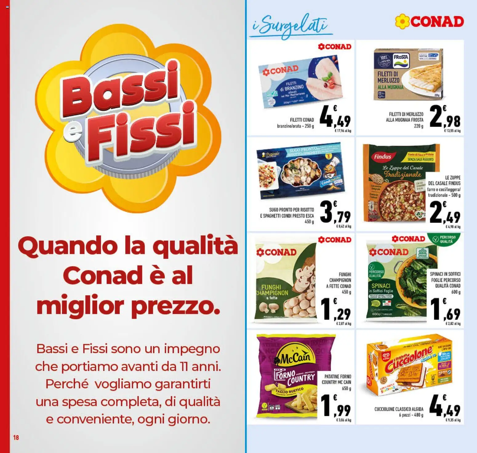 Volantino Conad del 29.01.2026 | Pagina: 18 | Prodotti: Patatine, Sale, Funghi, Spinaci