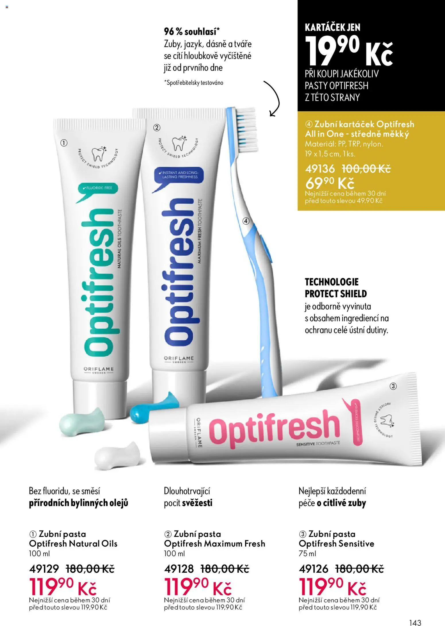 Oriflame katalog č. 05/2026 od 25.03.2026 | Strana: 143 | Produkty: Zubní pasta, Zubní kartáček