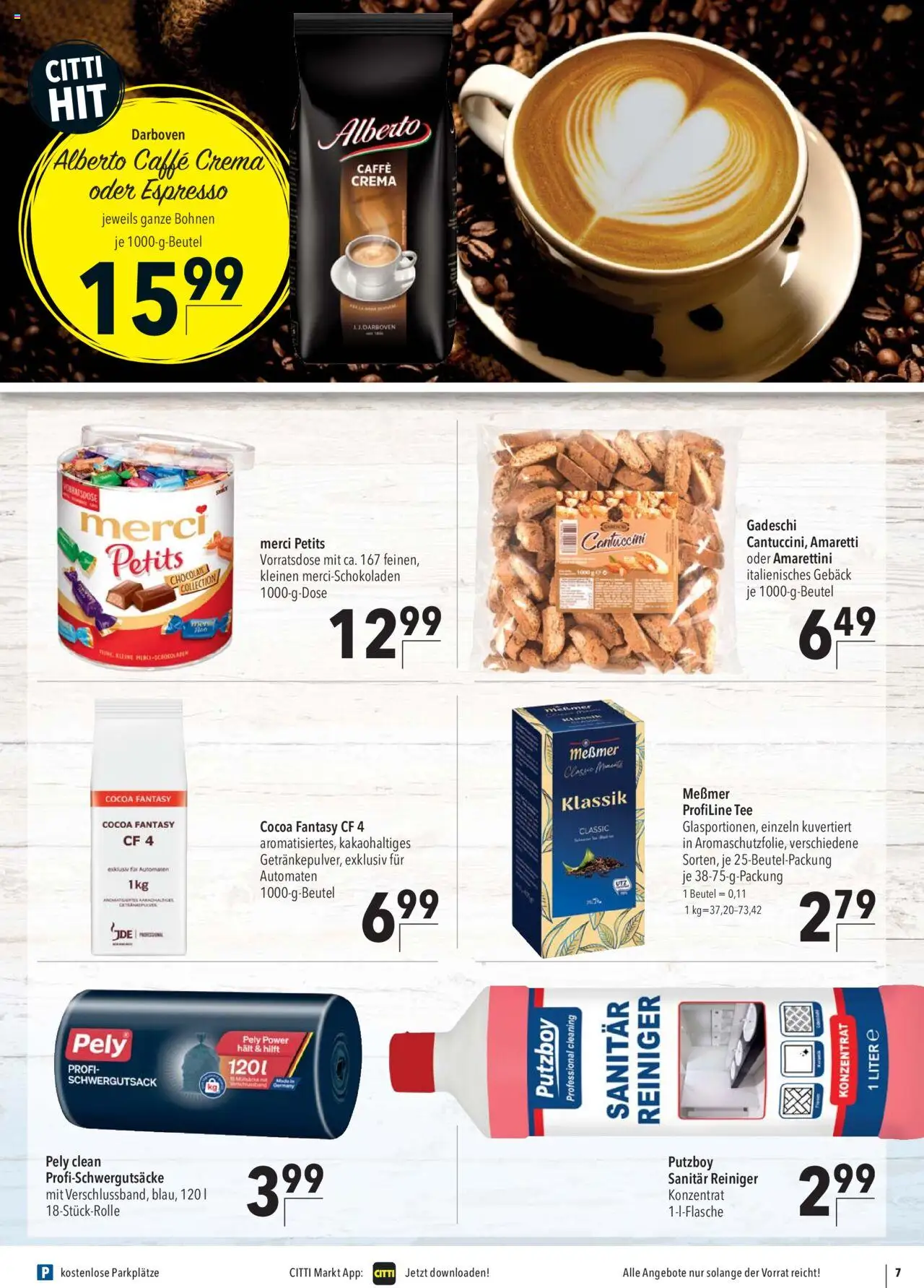 CITTI Markt - Aktuelle Angebote für Profis - gültig ab dem 27.08.2025 | Seite: 7 | Produkte: Merci, Messmer, Tee