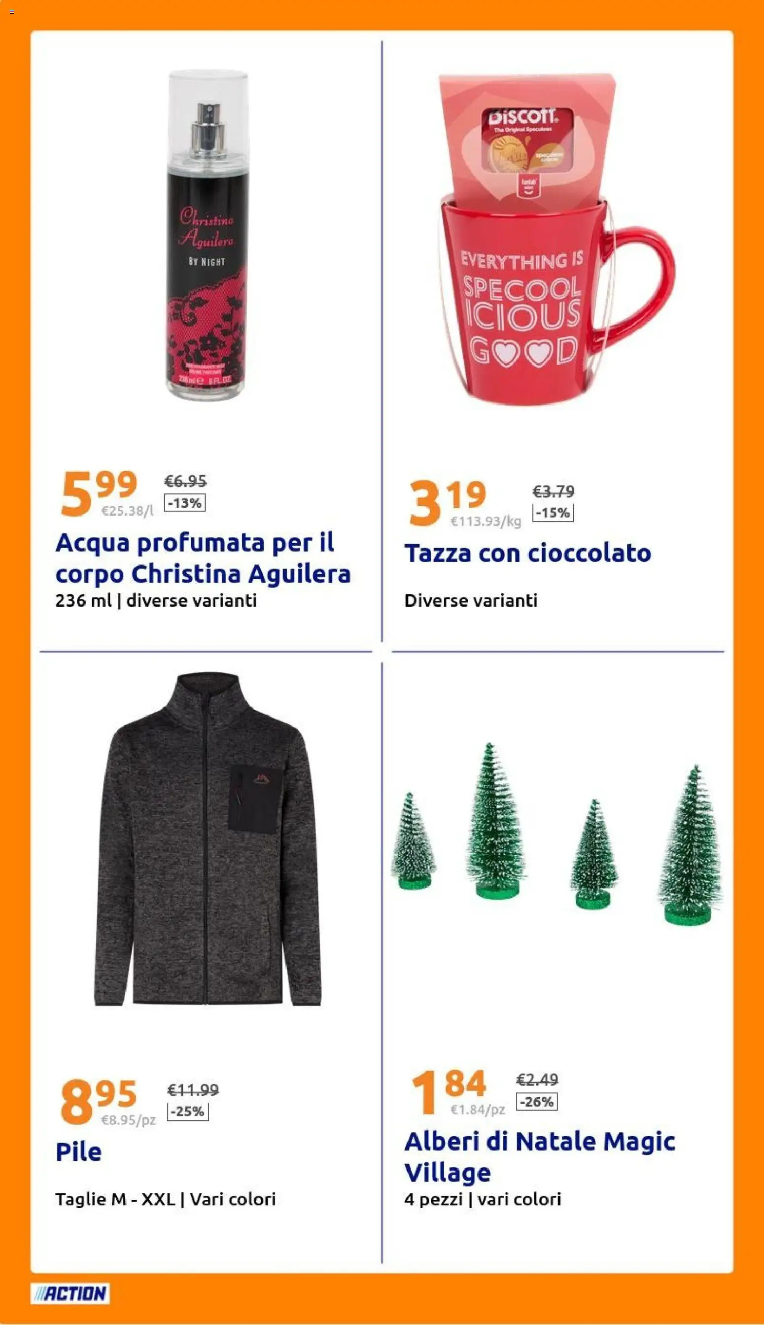 Volantino Action del 10.12.2025 | Pagina: 30 | Prodotti: Pile, Cioccolato, Acqua, The