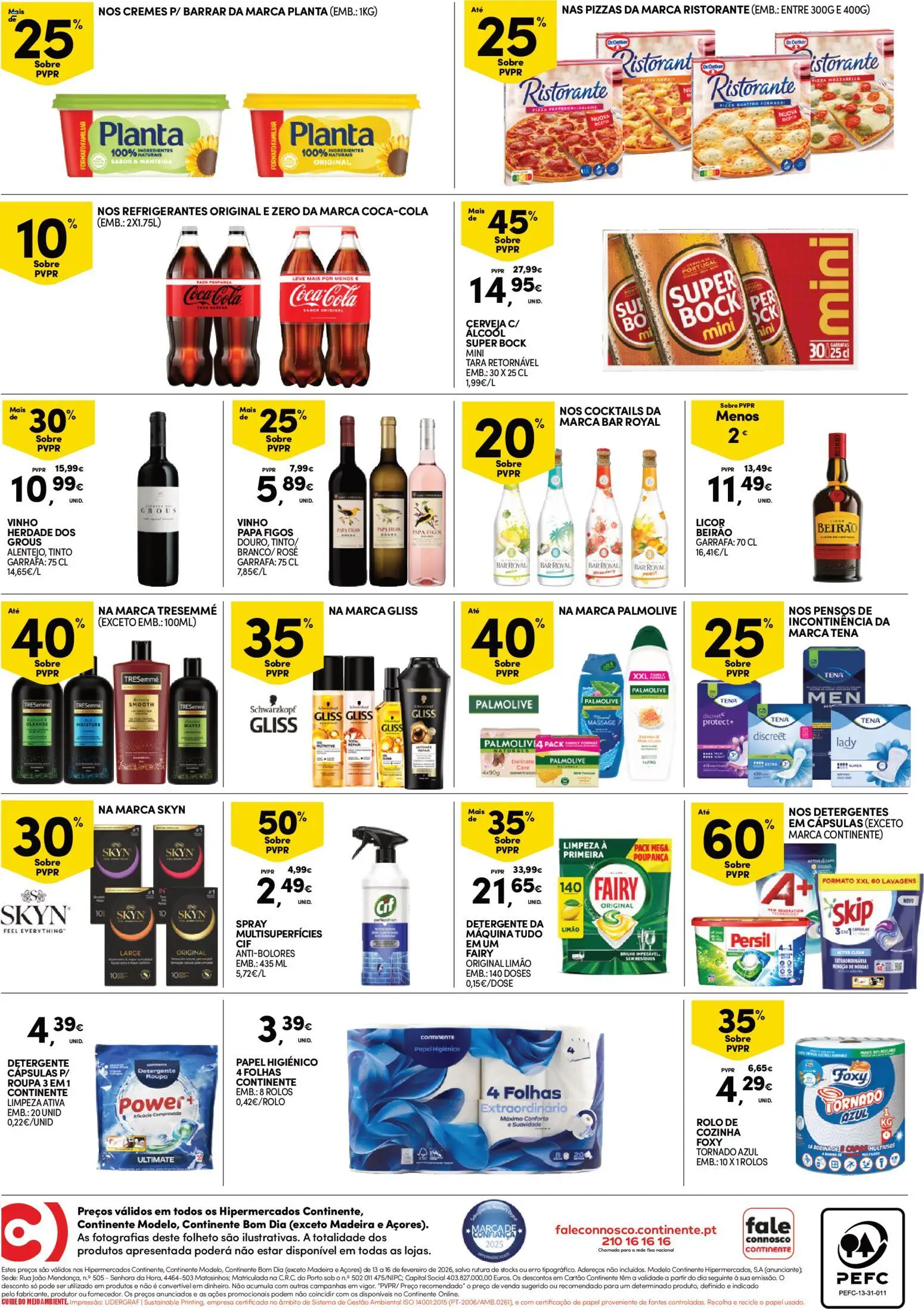 Continente - Fim de Semana │ válido de 13.02.2026 | Página: 4 | Produtos: Manteiga, Vinho, Cerveja, Soda