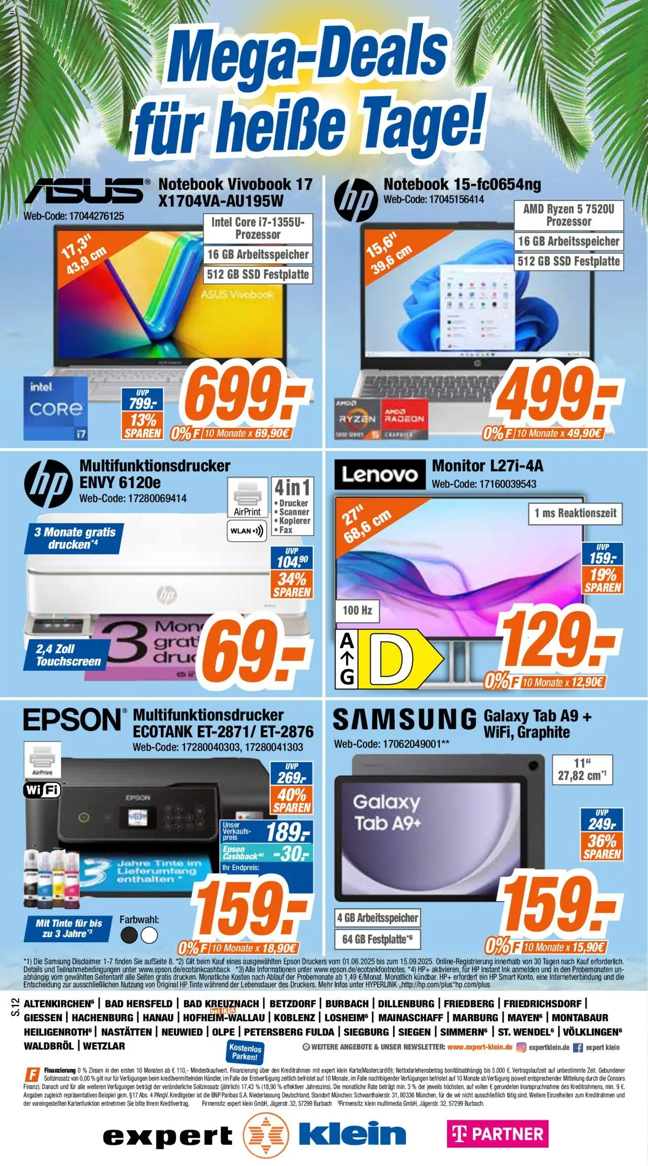 Expert - Prospekt Giessen - gültig ab dem 07.07.2025 | Seite: 12 | Produkte: Epson, Bad, Samsung, Notebook