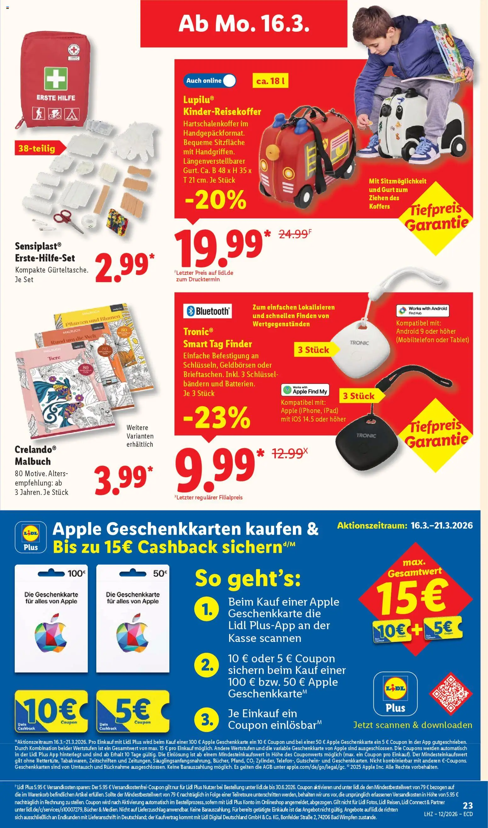 Lidl Prospekt – gültig ab 16.03.2026 | Seite: 43 | Produkte: Bad, Ipad, Blumen, Tablet