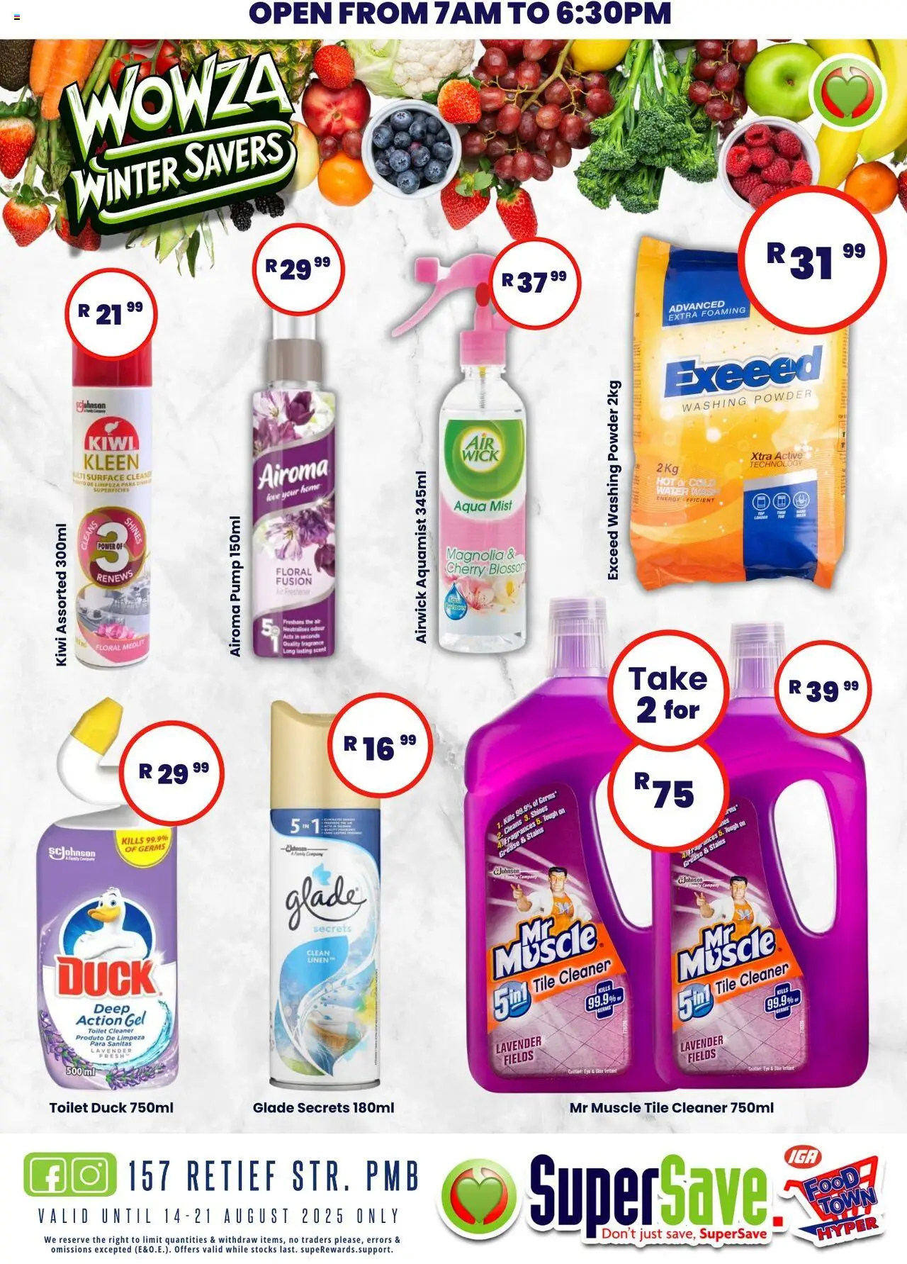 Super Save Specials │ valid from 14.08.2025 | Page: 9 | Products: Toilet, Surface cleaner, Powder, Washing powder