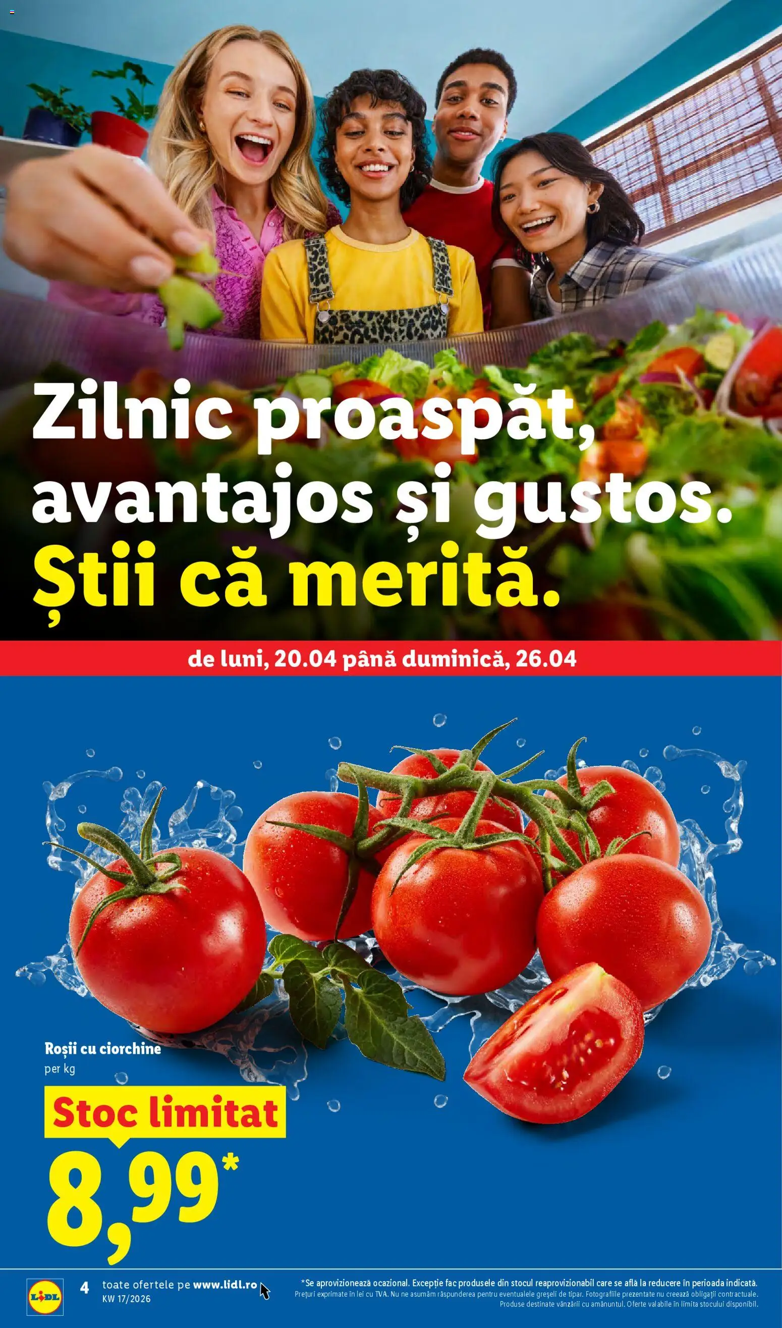 Noul catalog Lidl – valabil de la 20.04.2026 | Pagină: 4 | Produse: Roșii