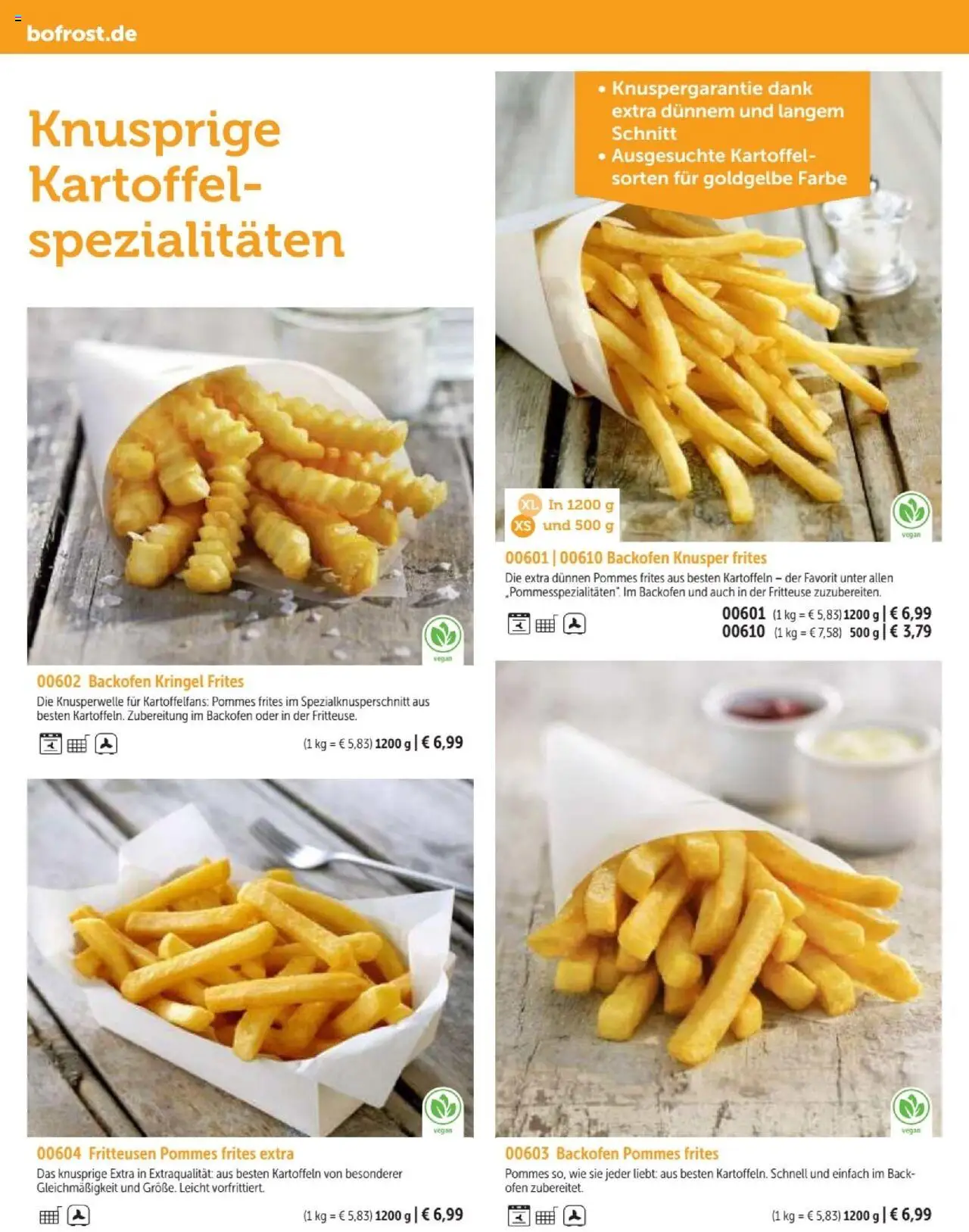 Bofrost Katalog – gültig ab 07.09.2025 | Seite: 44 | Produkte: Pommes, Pommes frites, Kartoffeln, Backofen