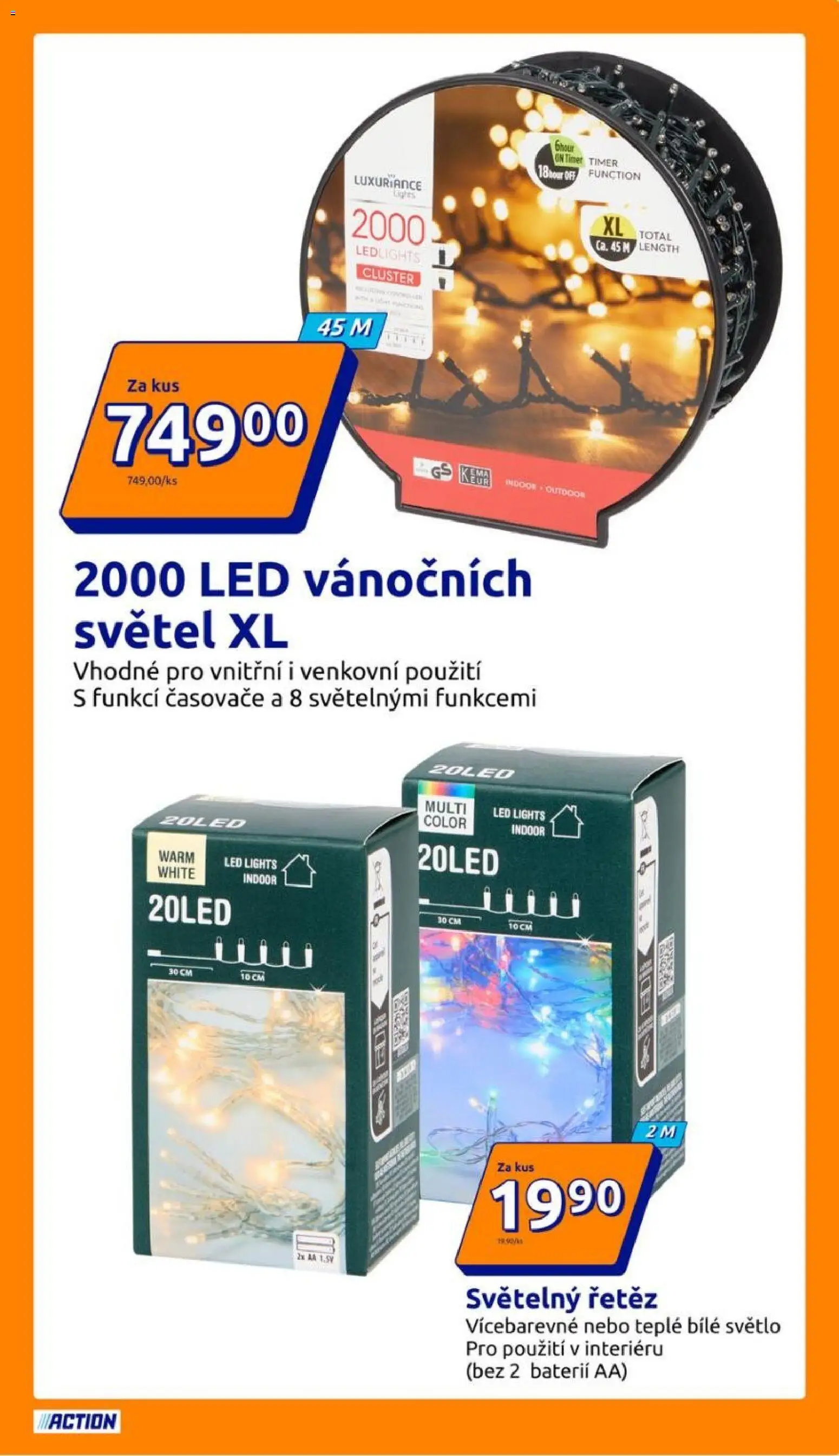 Action leták od 19.11.2025 | Strana: 19 | Produkty: Světelný řetěz, LED