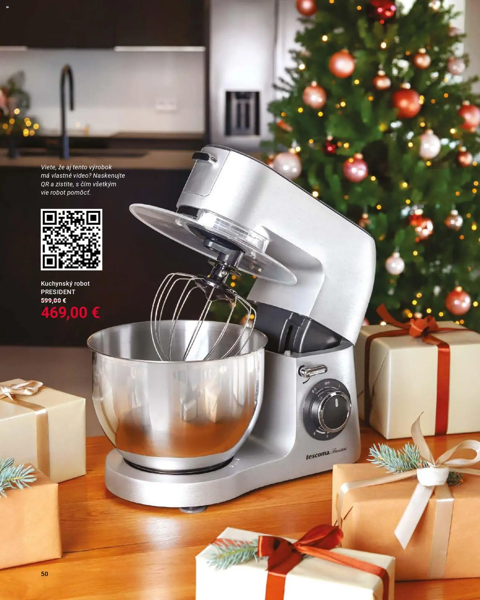 Nové TESCOMA akcie – leták je platný od 01.11.2025 | Strana: 50 | Produkty: Kuchynský robot, Robot, Video