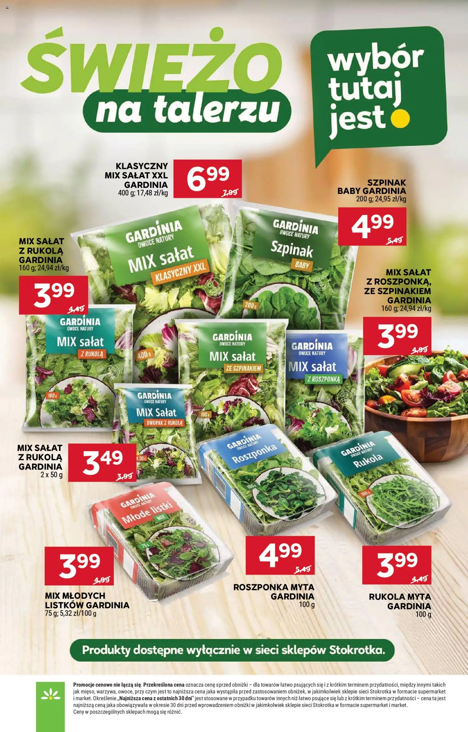 Stokrotka Gazetka od 23.10.2025 | Strona: 7 | Produkty: Stokrotka, Szpinak, Mix sałat, Owoce
