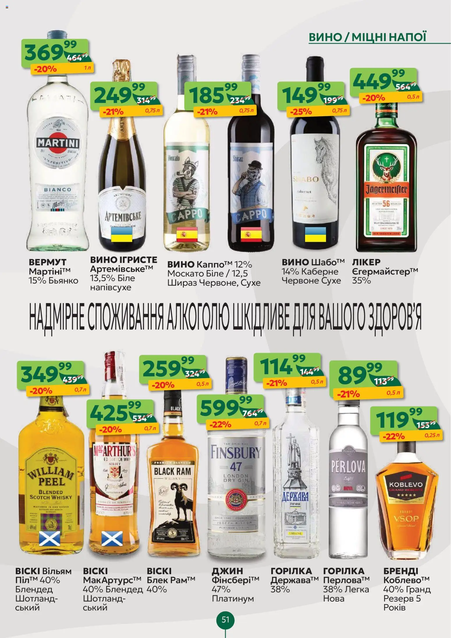 Близенько Kаталог - дійснийкції з 23.02.2026 | Сторінка: 51 | Товари: Вино, Джин, Горілка, Вермут