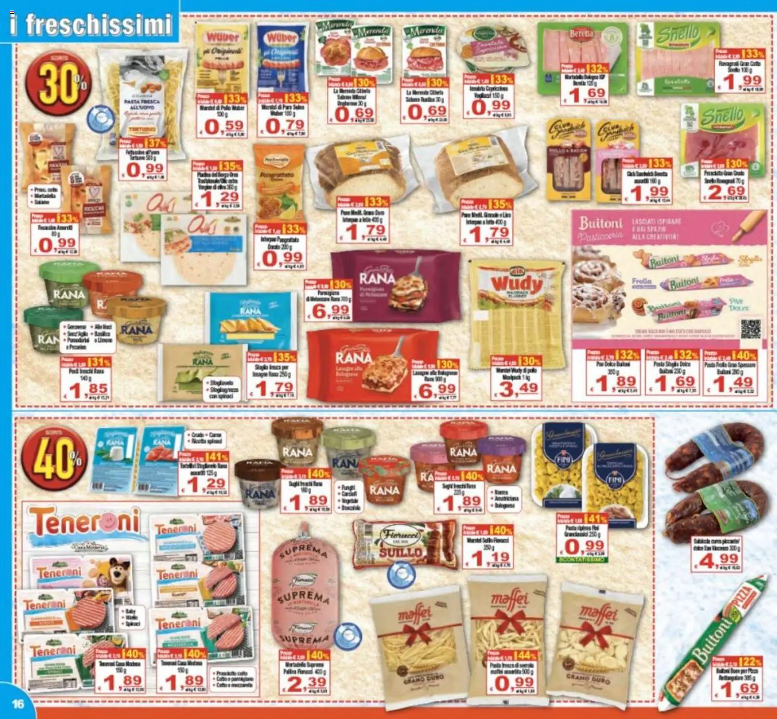 Volantino CTS del 07.11.2025 | Pagina: 16 | Prodotti: Pizza, Pasta, Spinaci