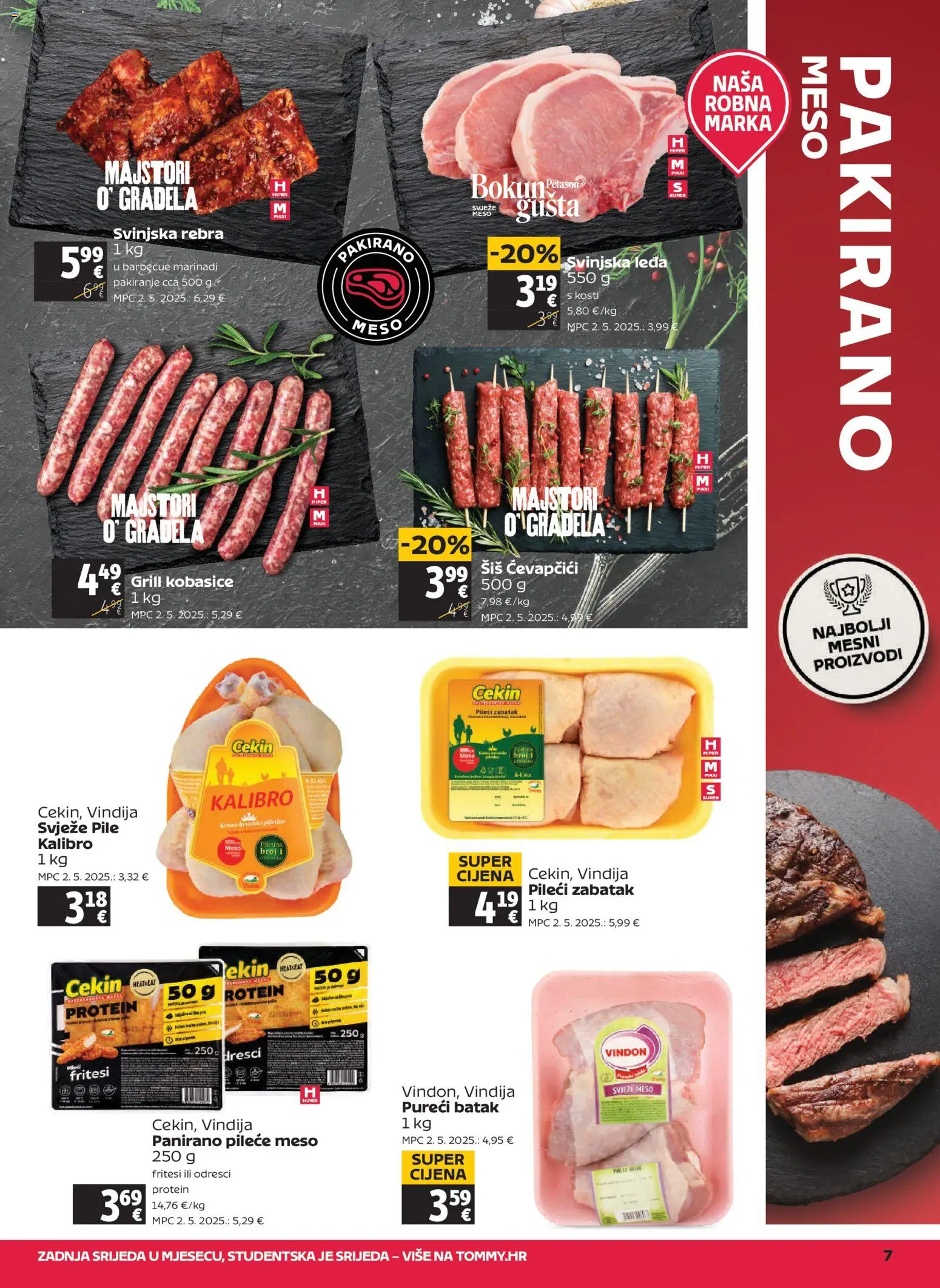 Tommy katalog | vrijedi od 23.10.2025 | Stranica: 7 | Proizvodi: Vindija, Meso, Ćevapčići