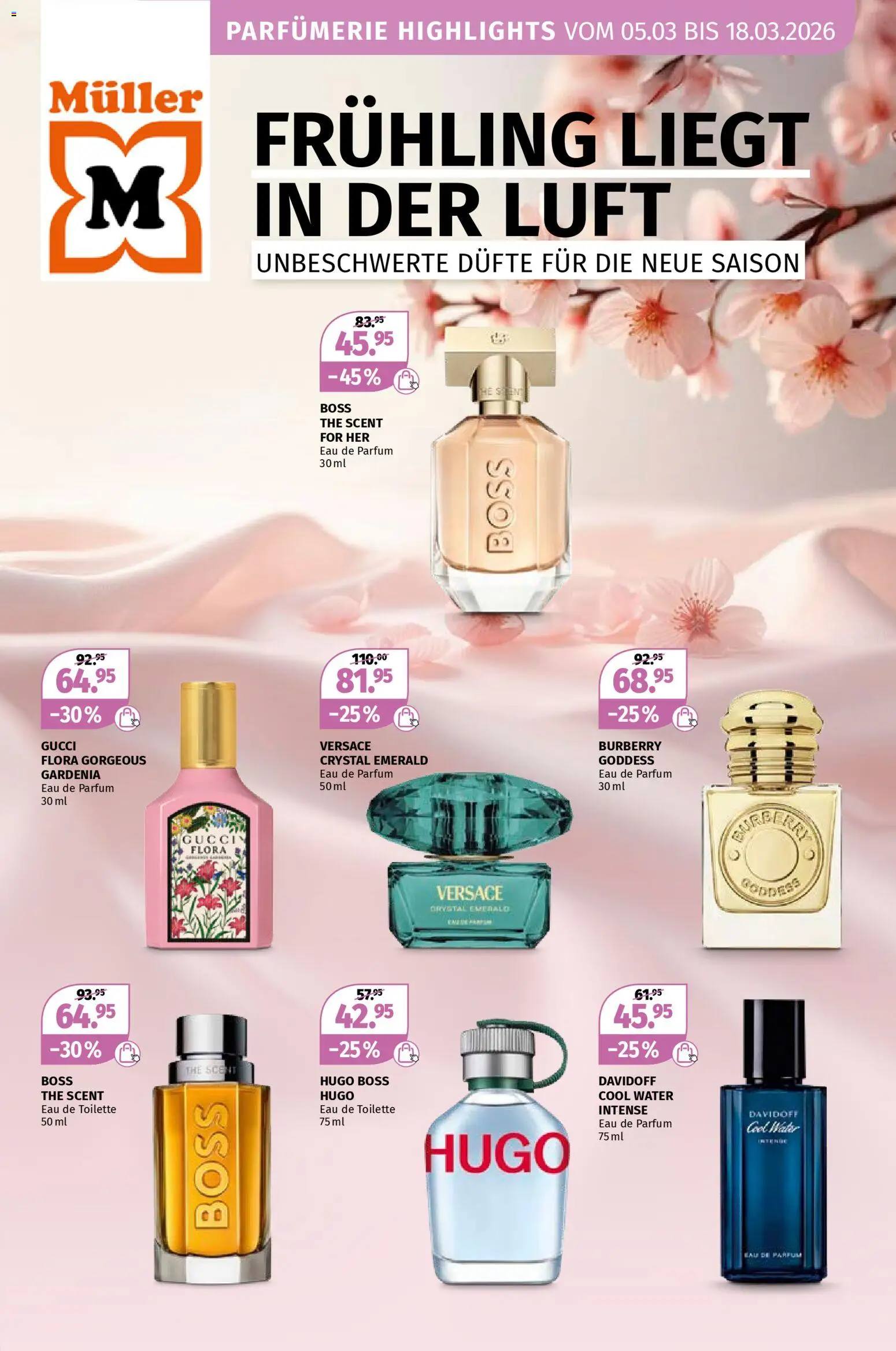Müller aktionen Parfümerie – gültig ab 05.03.2026 | Seite: 1 | Produkte: Eau de Parfum, Toilette, Parfüm, Eau de toilette