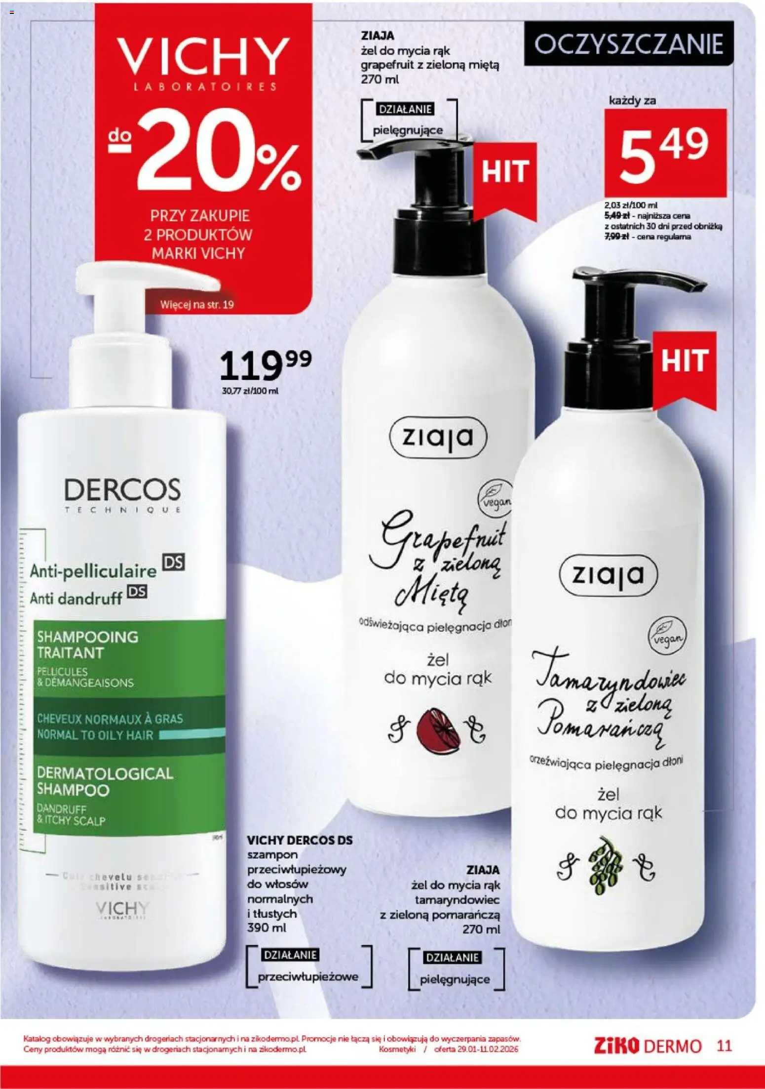 Ziko Gazetka od 29.01.2026 | Strona: 11 | Produkty: Kosmetyki, Mięta, Szampon
