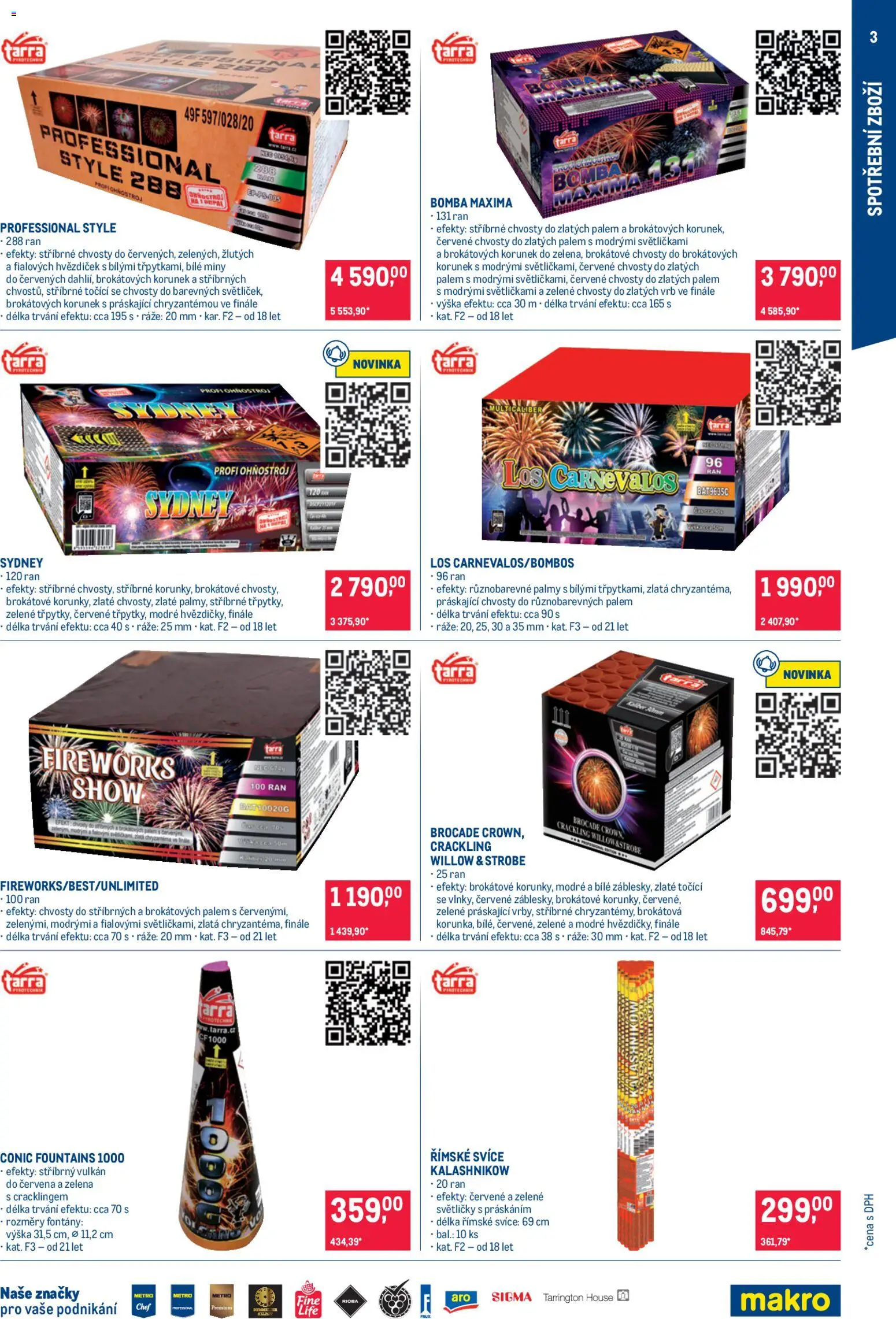 Makro leták - Spotřební zboží od 17.12.2025 | Strana: 3 | Produkty: Ohňostroj