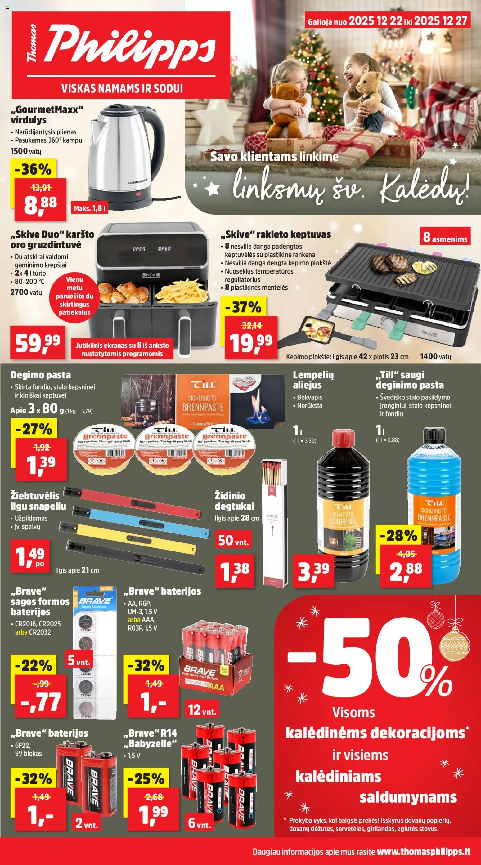 Thomas Philipps akcijos nuo 22.12.2025 | Puslapis: 1 | Prekių: Aliejus, Virdulys