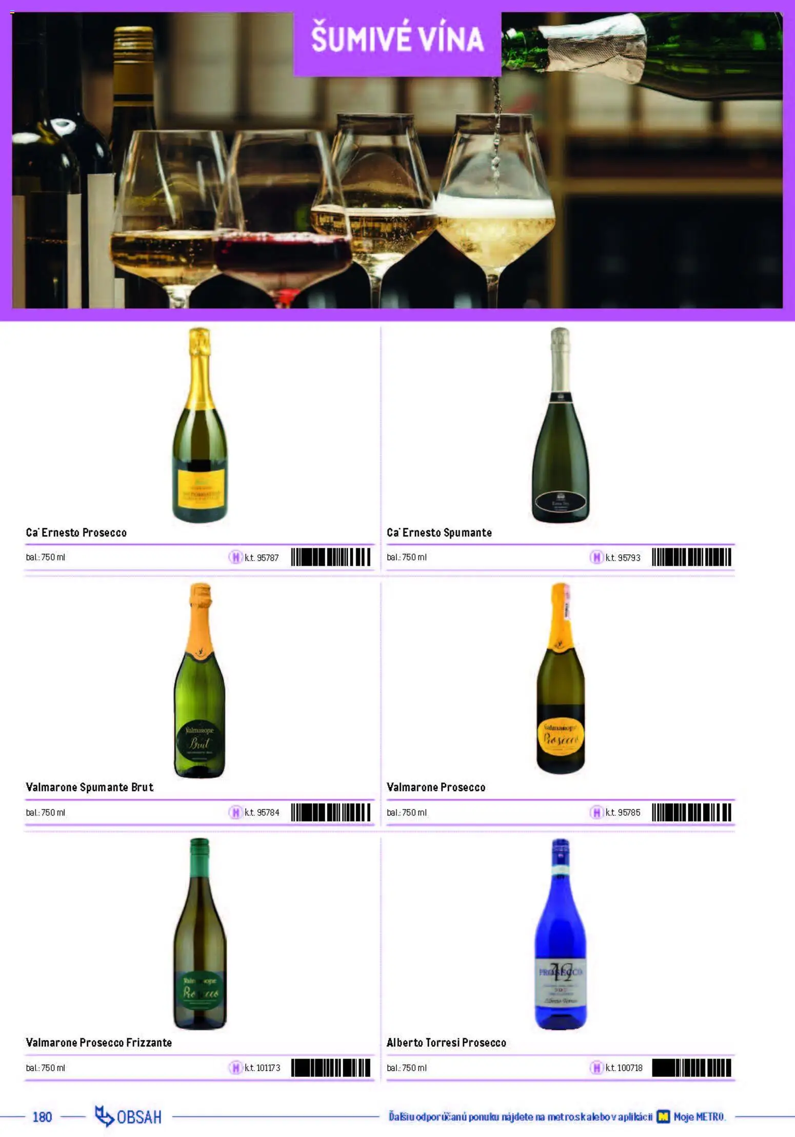 Nové Metro akcie – leták je platný od 05.12.2025 | Strana: 180 | Produkty: Prosecco