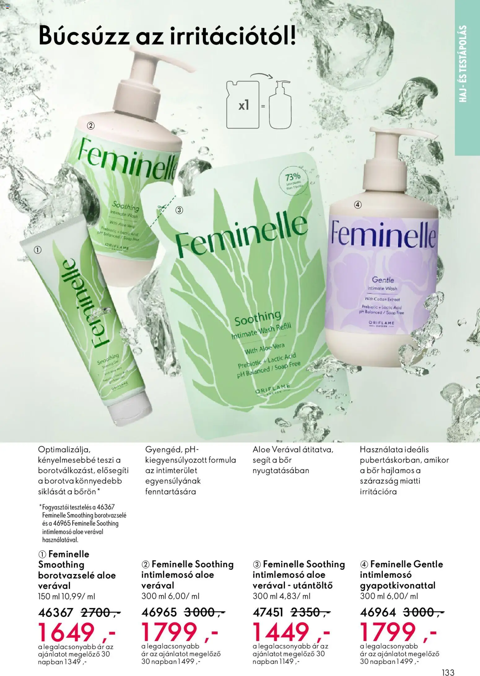 Oriflame akciós ujság - amely érvényes a következő dátumtól: 15.04.2026 | Oldal: 133 | Termékek: Borotva, Aloe vera, Bor