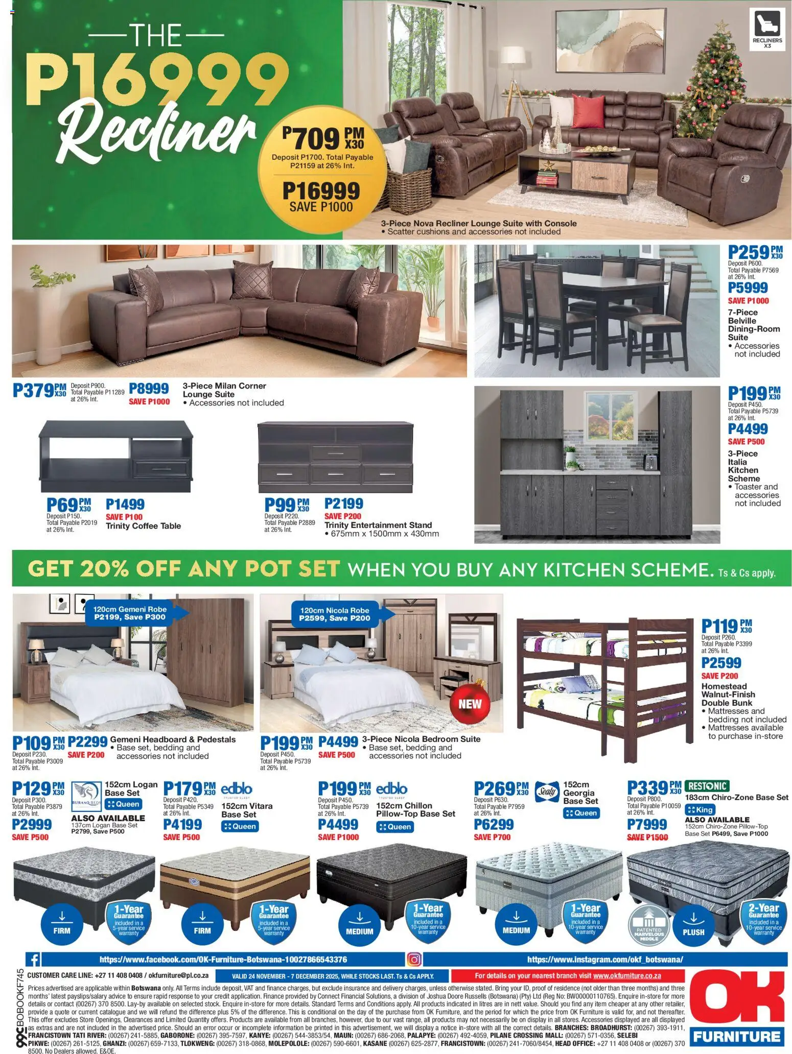 New OK Furniture catalogue – valid from 24.11.2025 | Page: 4 | Products: Table, Lounge suite, Coffee, Double bunk