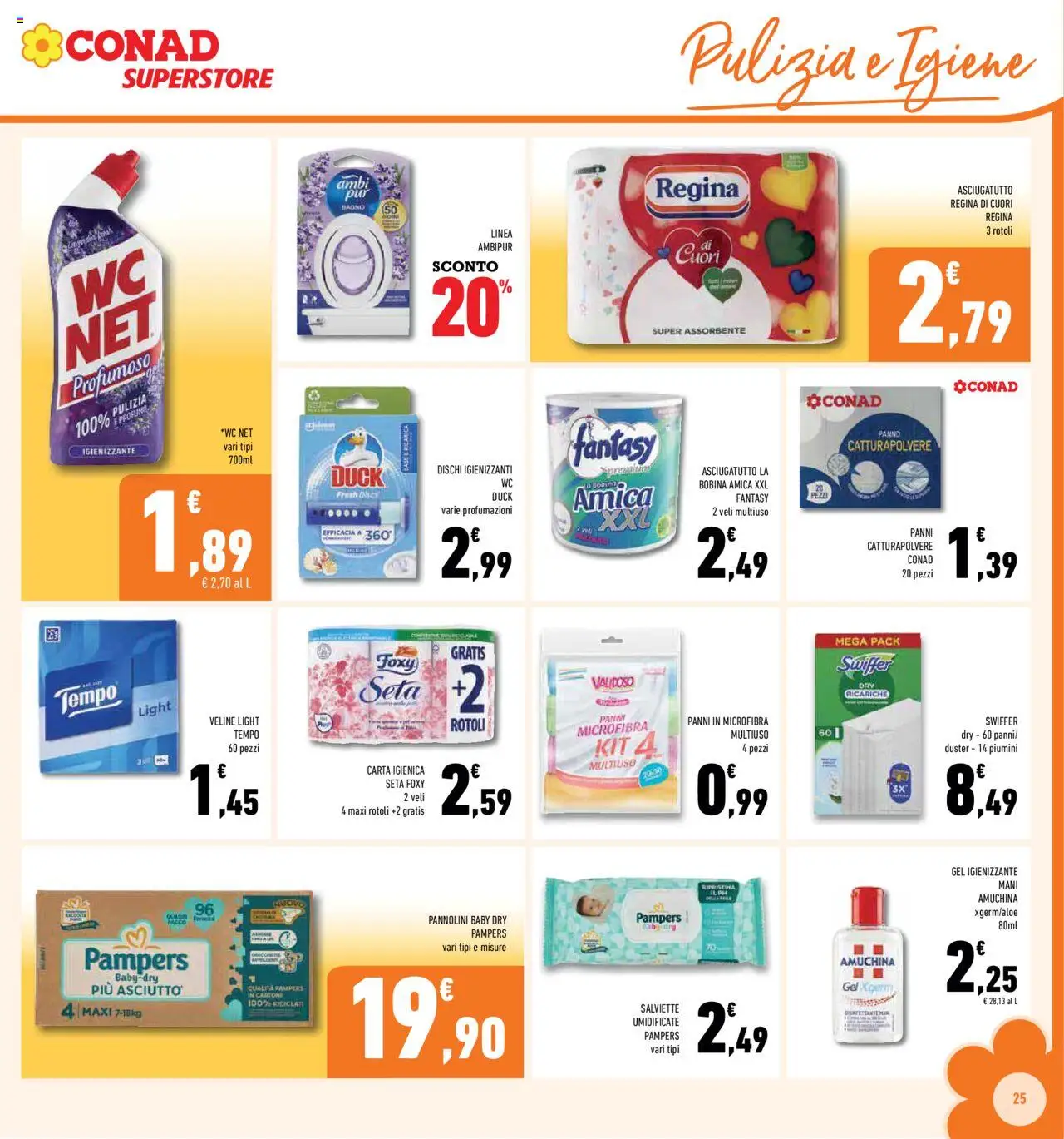 Volantino Conad del 10.09.2025 | Pagina: 25 | Prodotti: Pampers, WC, Bagno, Profumo