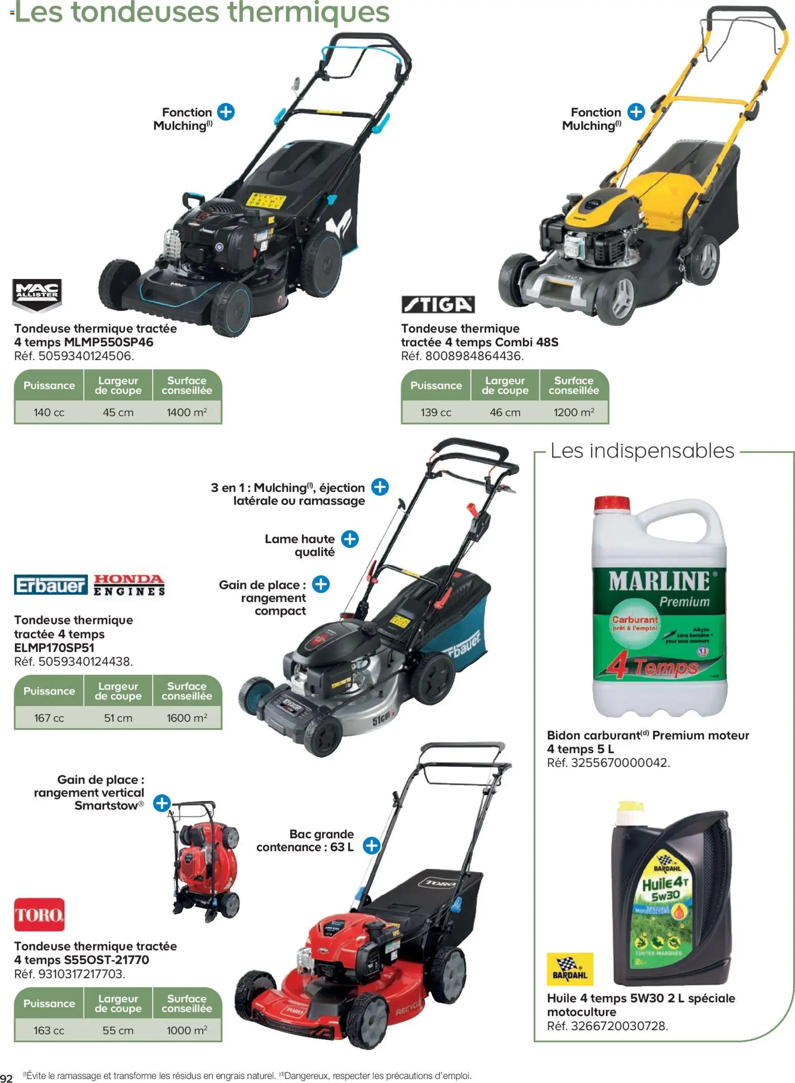 {H1} | Page: 92 | Produits: Tondeuse, Huile