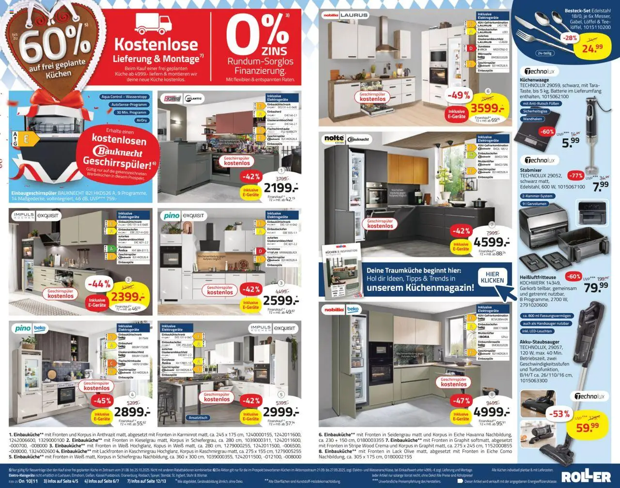 Roller Prospekt 	 – gültig ab 21.09.2025 | Seite: 6 | Produkte: Einbauküche, Küche, Tee, Kuchen