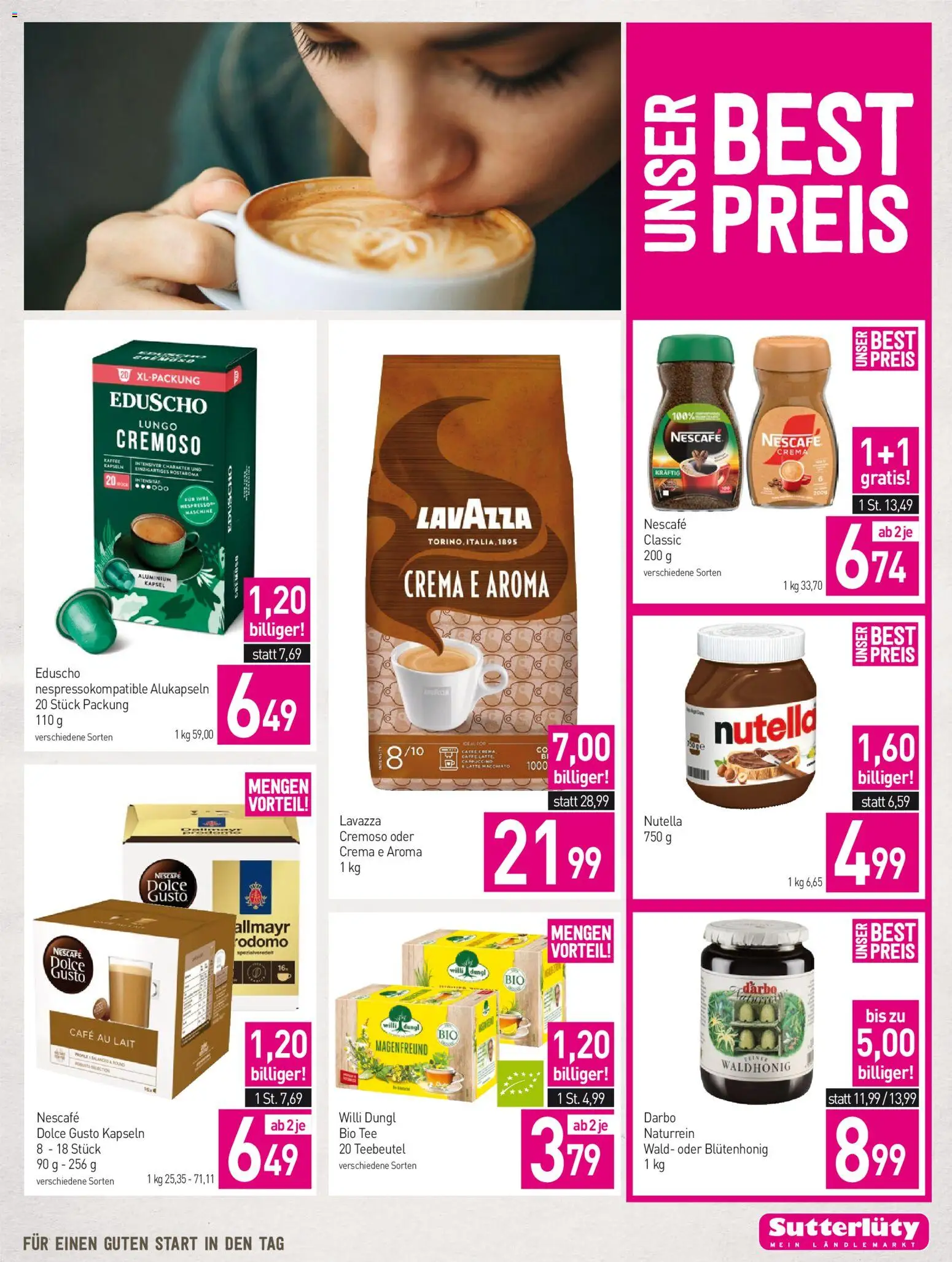 Sutterlüty Flugblatt gültig ab 05.03.2026 | Seite: 5 | Produkte: Kaffee, Tee