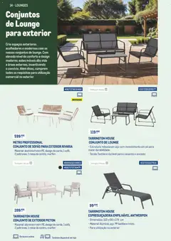 Pré-visualização Makro Prepare o seu negócio para o bom tempo com 10desconto válido de 01.03.2026 | Página: 14 | Produtos: Pó, Sofás, Espreguiçadeira, Mesa