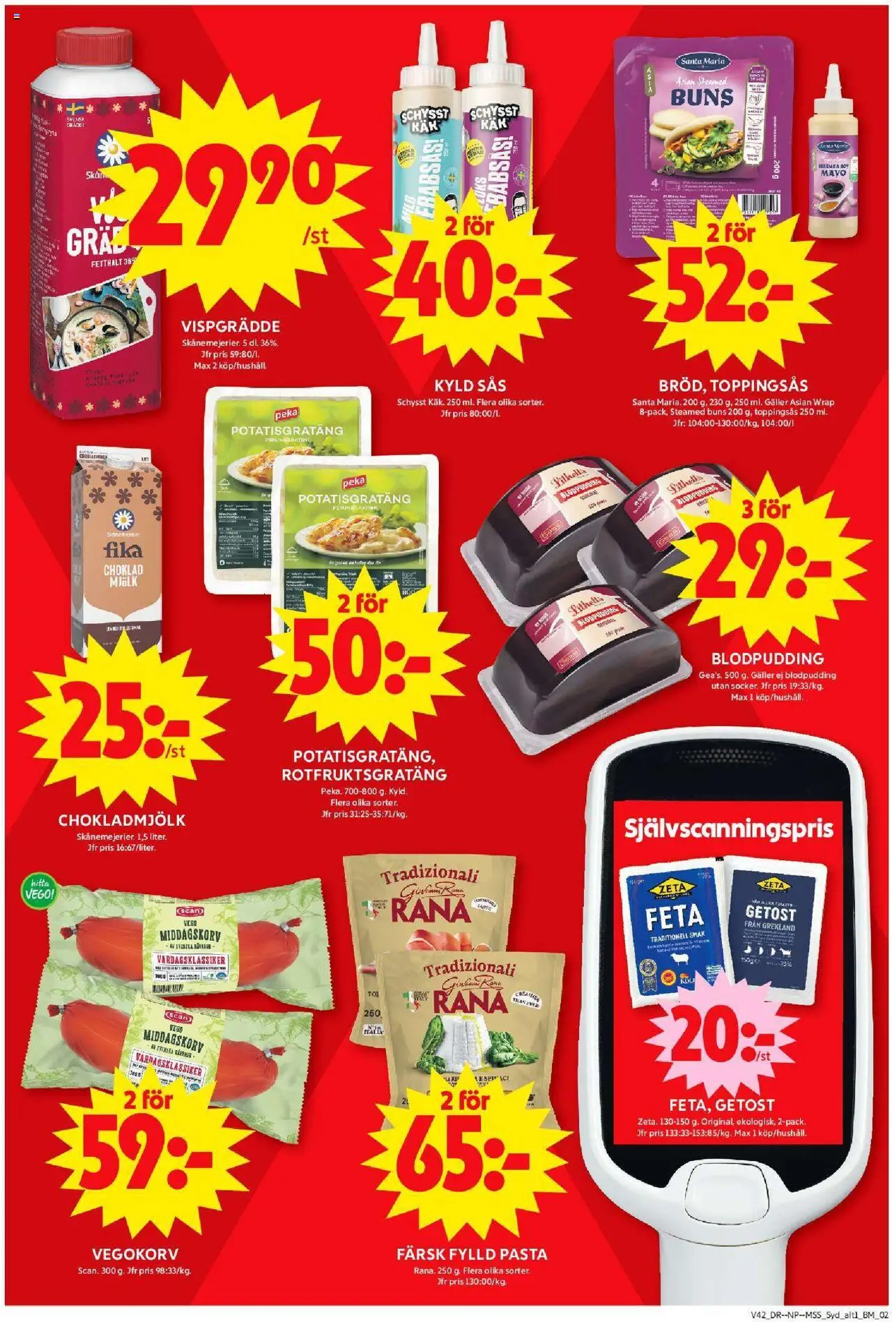ICA Maxi reklamblad aktuell från 13.10.2025 | Sida: 5 | Produkter: Galler, Mjölk, Pasta, Vispgrädde