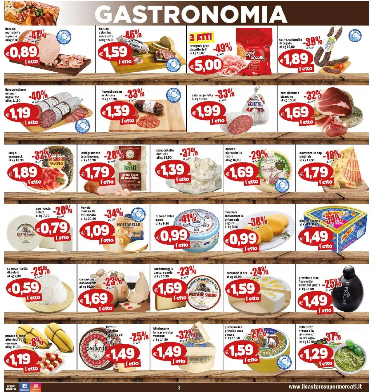 Volantino Il Castoro del 05.09.2025 | Pagina: 3 | Prodotti: Provolone, Aglio, Mortadella, Provola