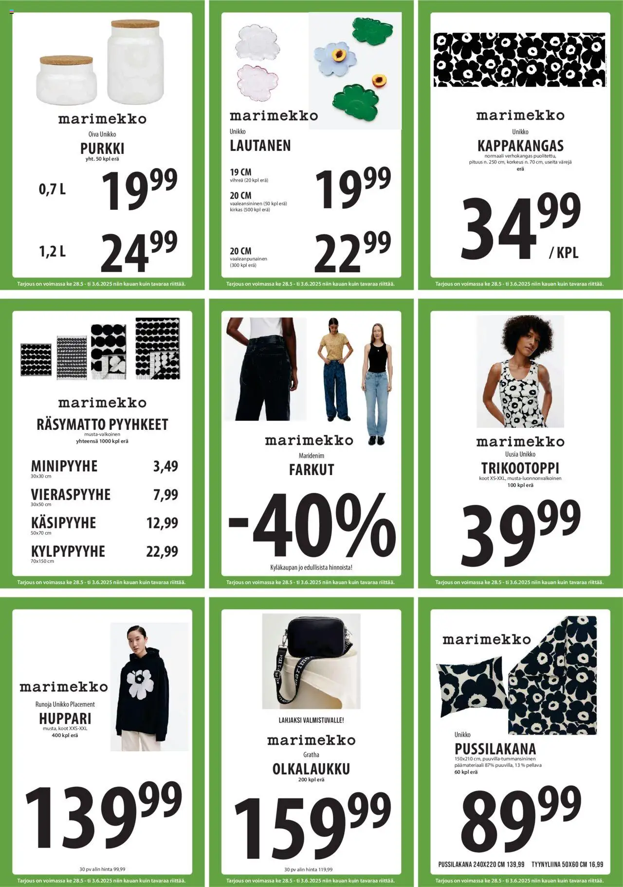  | Sivu: 10 | Tuotteet: Pyyhkeet, Huppari, Lautanen, Tyynyliina