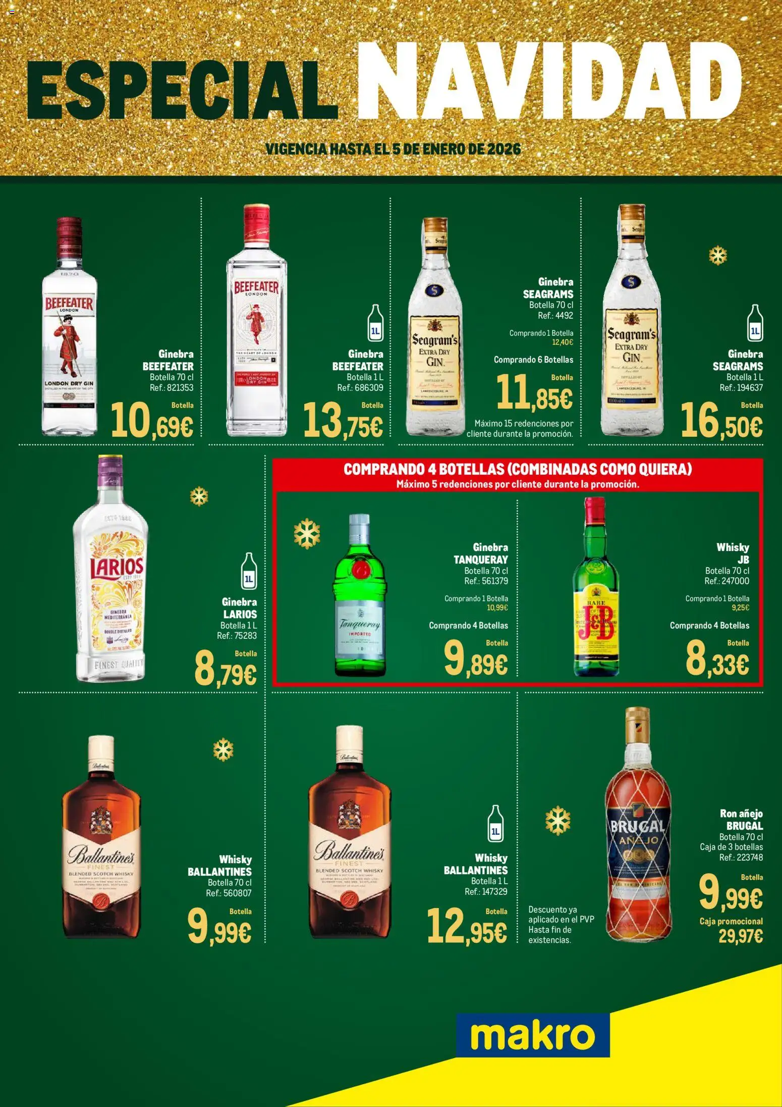Makro - Especial Navidad Bebidas Norte │ válido desde el 12.12.2025 | Página: 1 | Productos: Ron, Ginebra, Whisky, Caja