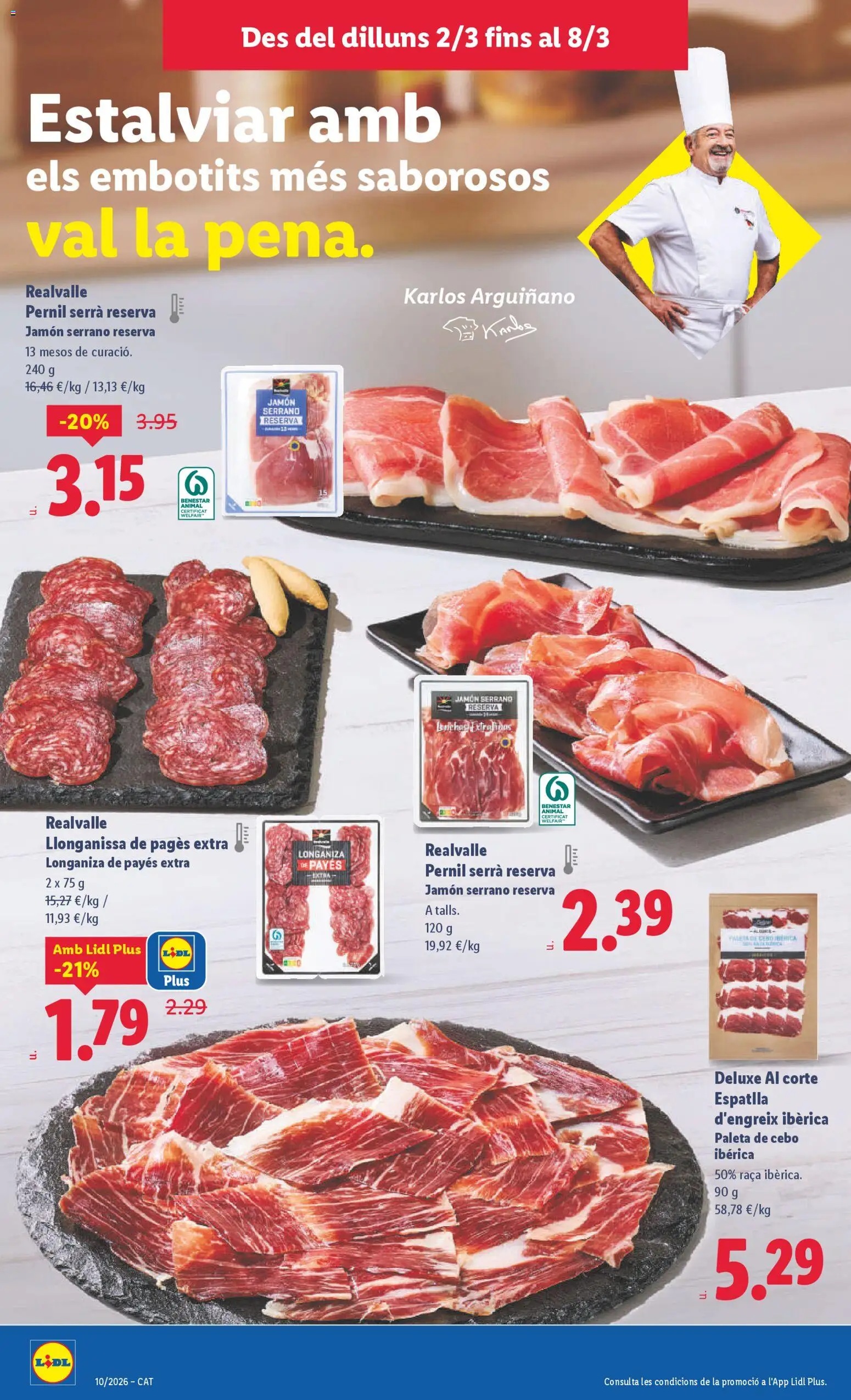 Lidl folleto │ válido desde el 02.03.2026 | Página: 6 | Productos: Jamón serrano, Jamón, Cerdo, Longaniza