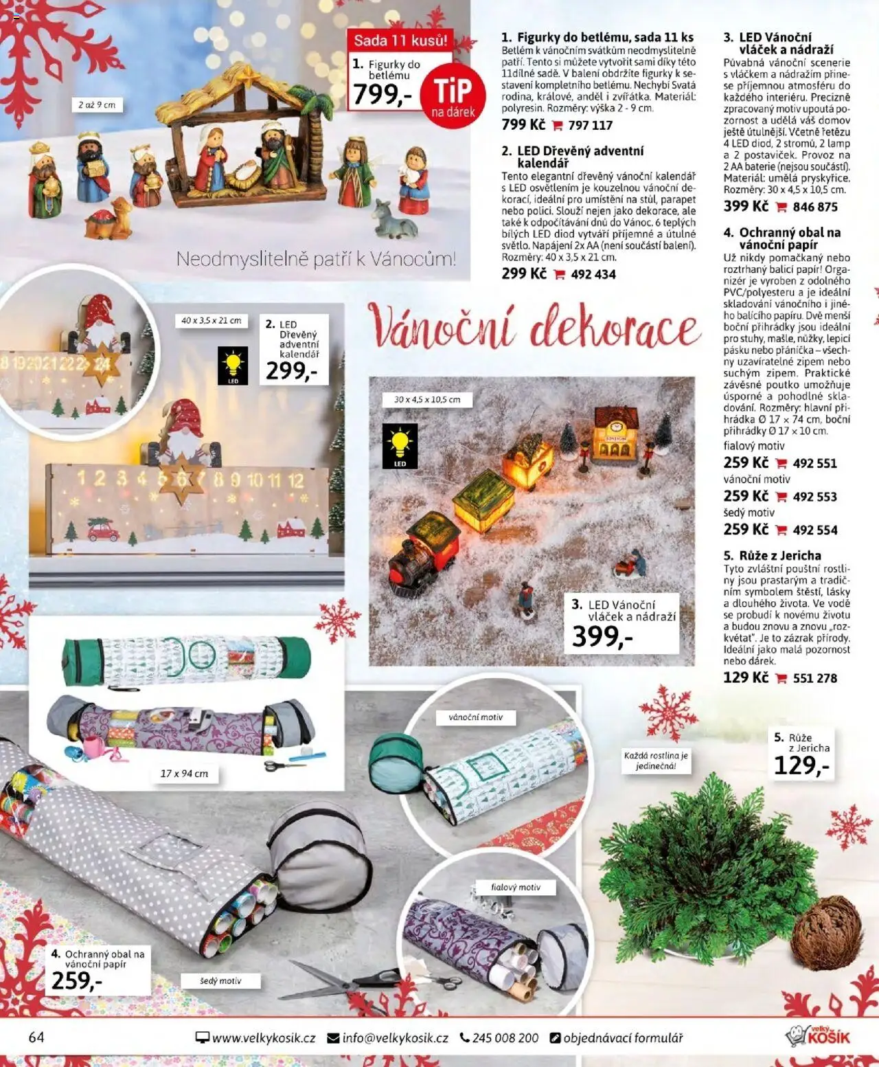 Velký Košík katalog září od 01.09.2025 | Strana: 64 | Produkty: Kalendář, Baterie, LED, Dekorace