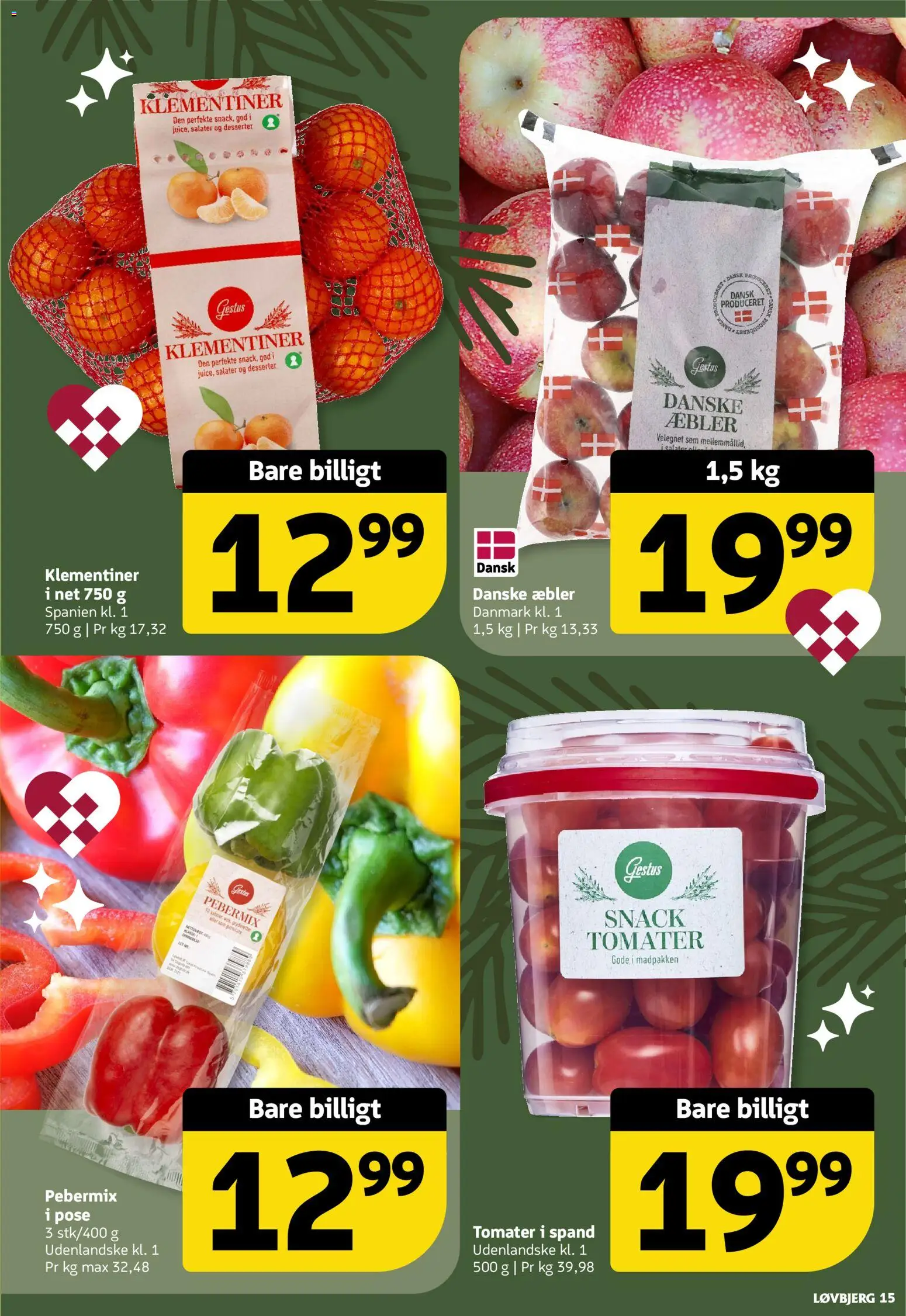 Løvbjerg tilbudsavis – gyldig fra 14.11.2025 | Side: 15 | Produkter: Ost, Æbler, Tomater, Søm