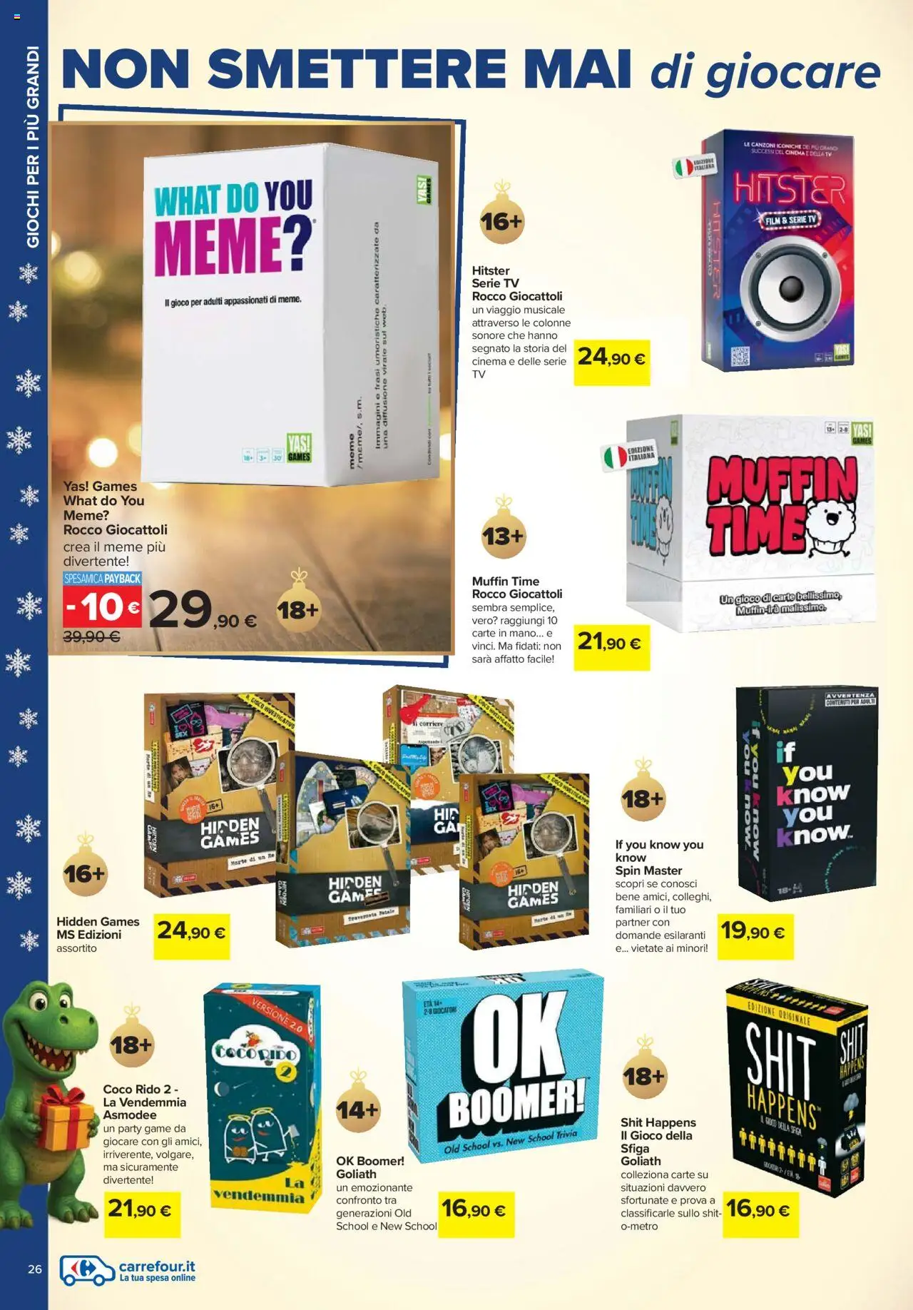 Volantino Carrefour del 24.10.2025 | Pagina: 26 | Prodotti: Muffin, TV, Gioco
