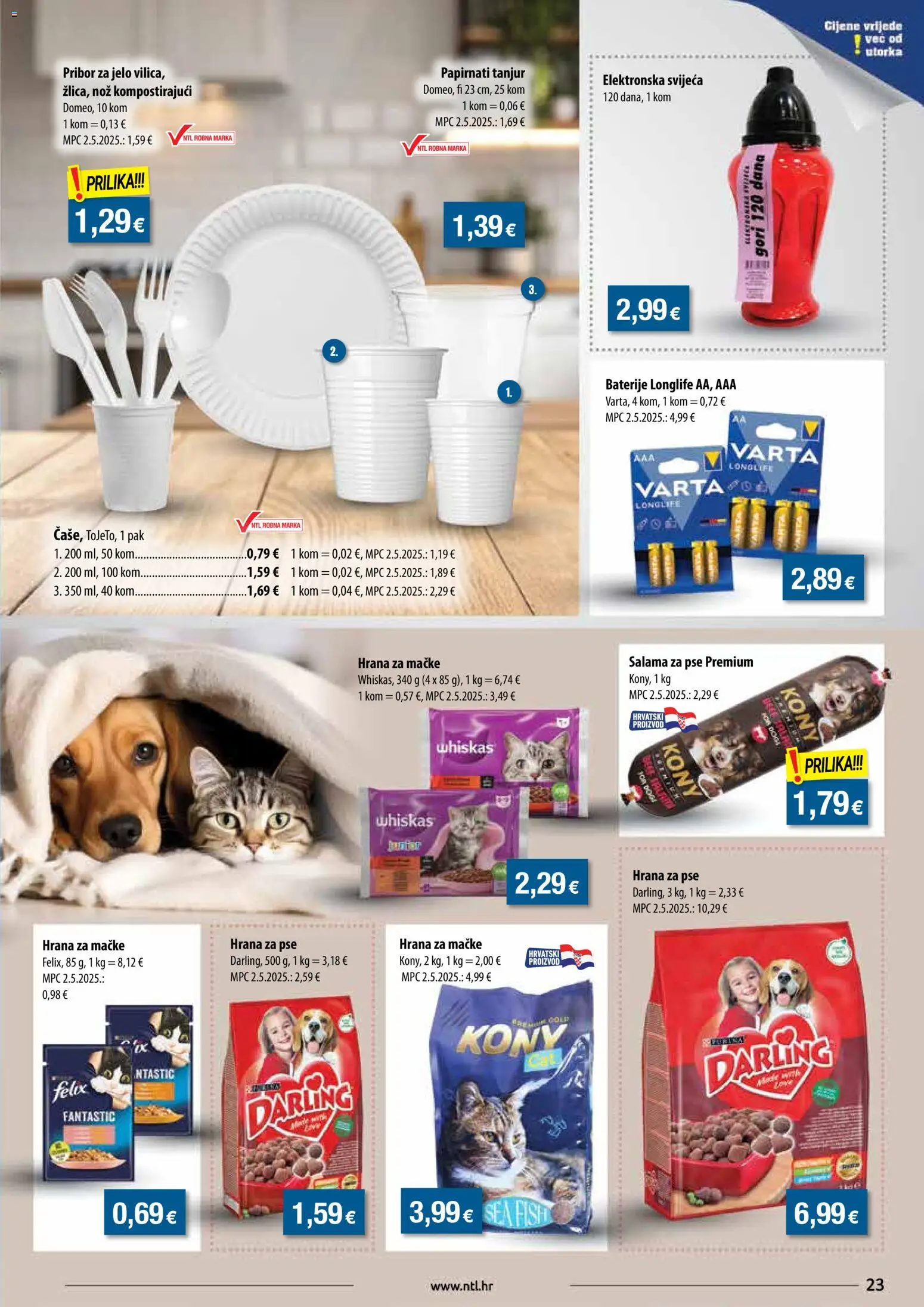 NTL katalog | vrijedi od 11.02.2026 | Stranica: 23 | Proizvodi: Whiskas, Hrana za pse, Nož, Pribor za jelo