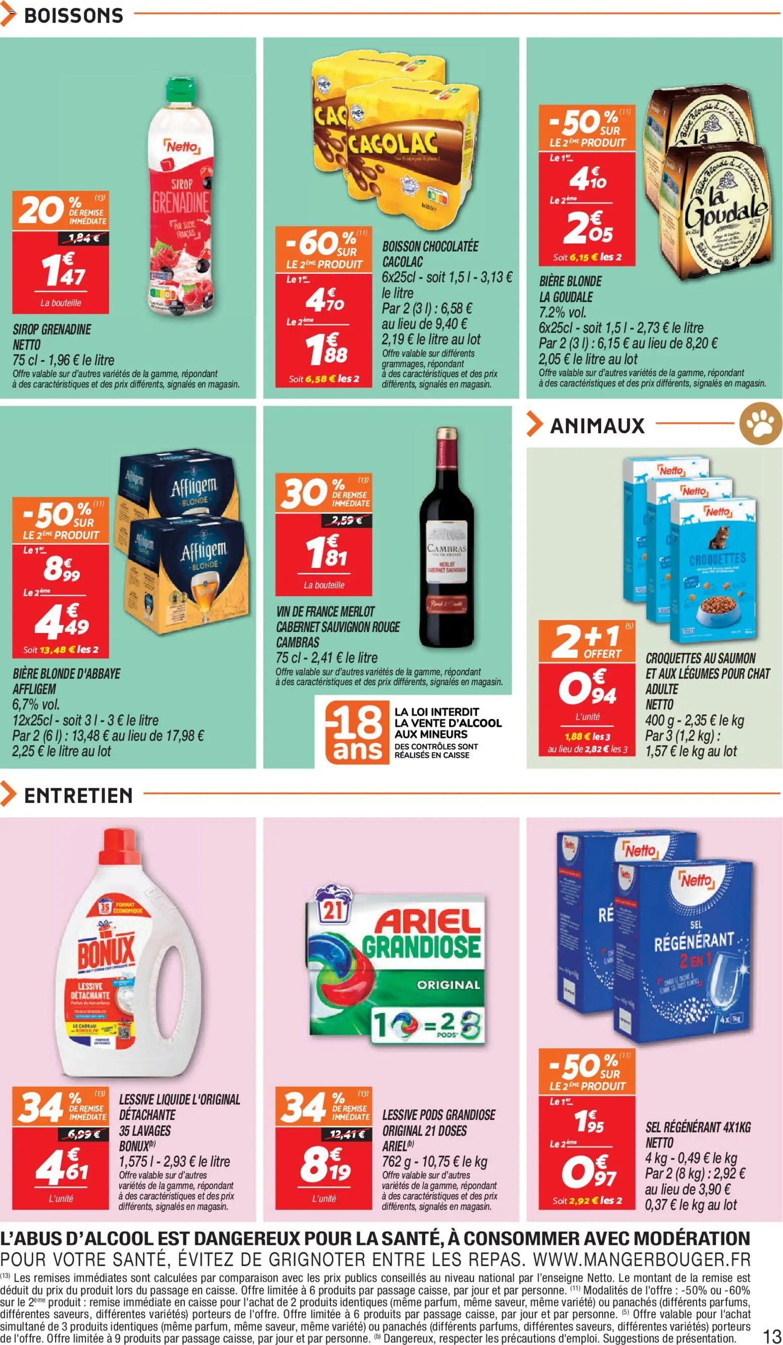 {H1} | Page: 13 | Produits: Goudale, Ariel, Lessive, Bière