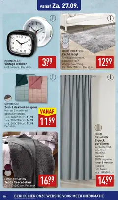  | Pagina: 40 | Producten: Dekbed, Wekker, Haken, Tapijt