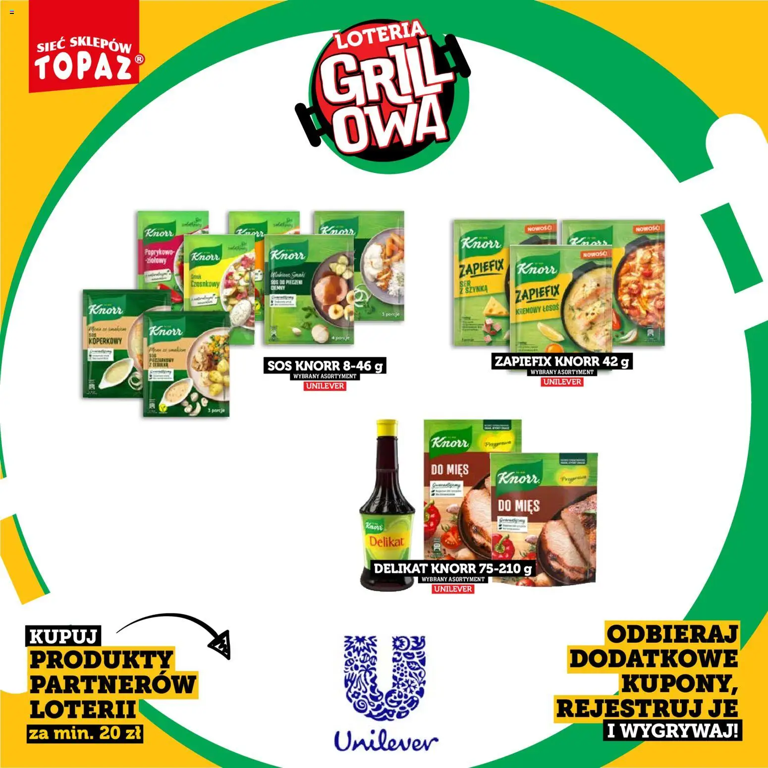 Topaz gazetka - Kupuj, Grilluj I Wygrywaj od 20.04.2026 | Strona: 66 | Produkty: Grill, Łosoś, Sos