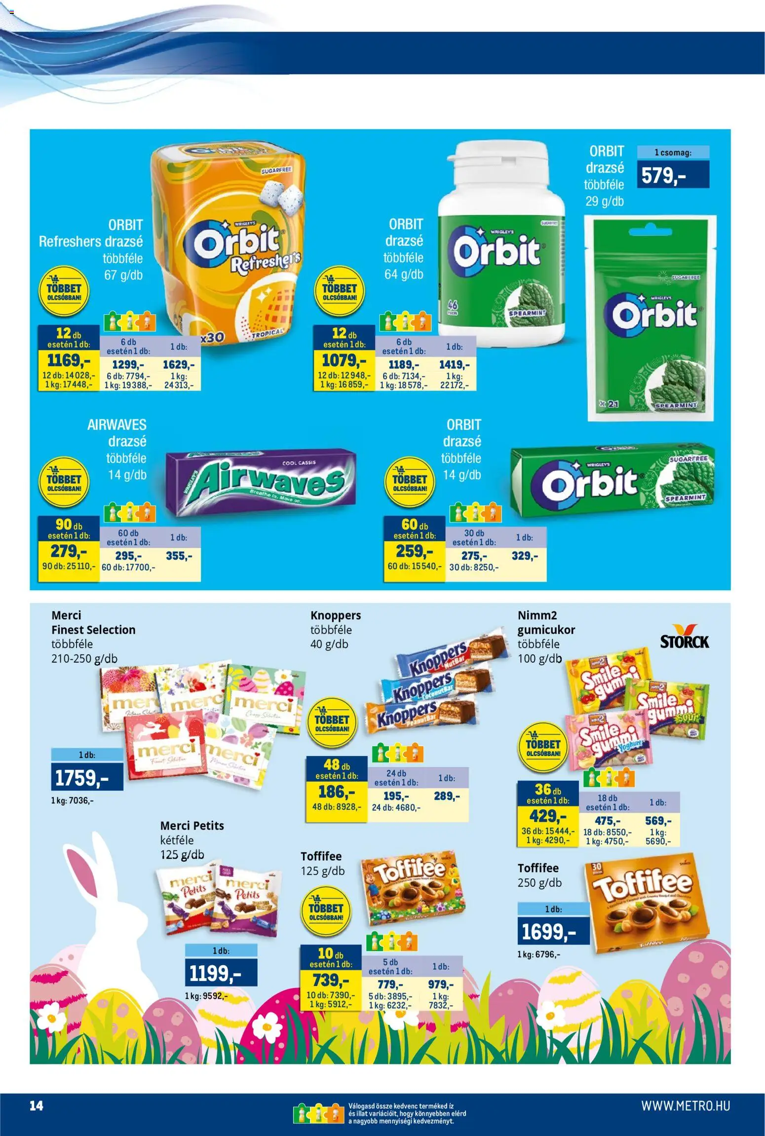 Metro akciós ujság - amely érvényes a következő dátumtól: 16.03.2026 | Oldal: 14 | Termékek: Gumicukor, Drazsé, Toffifee