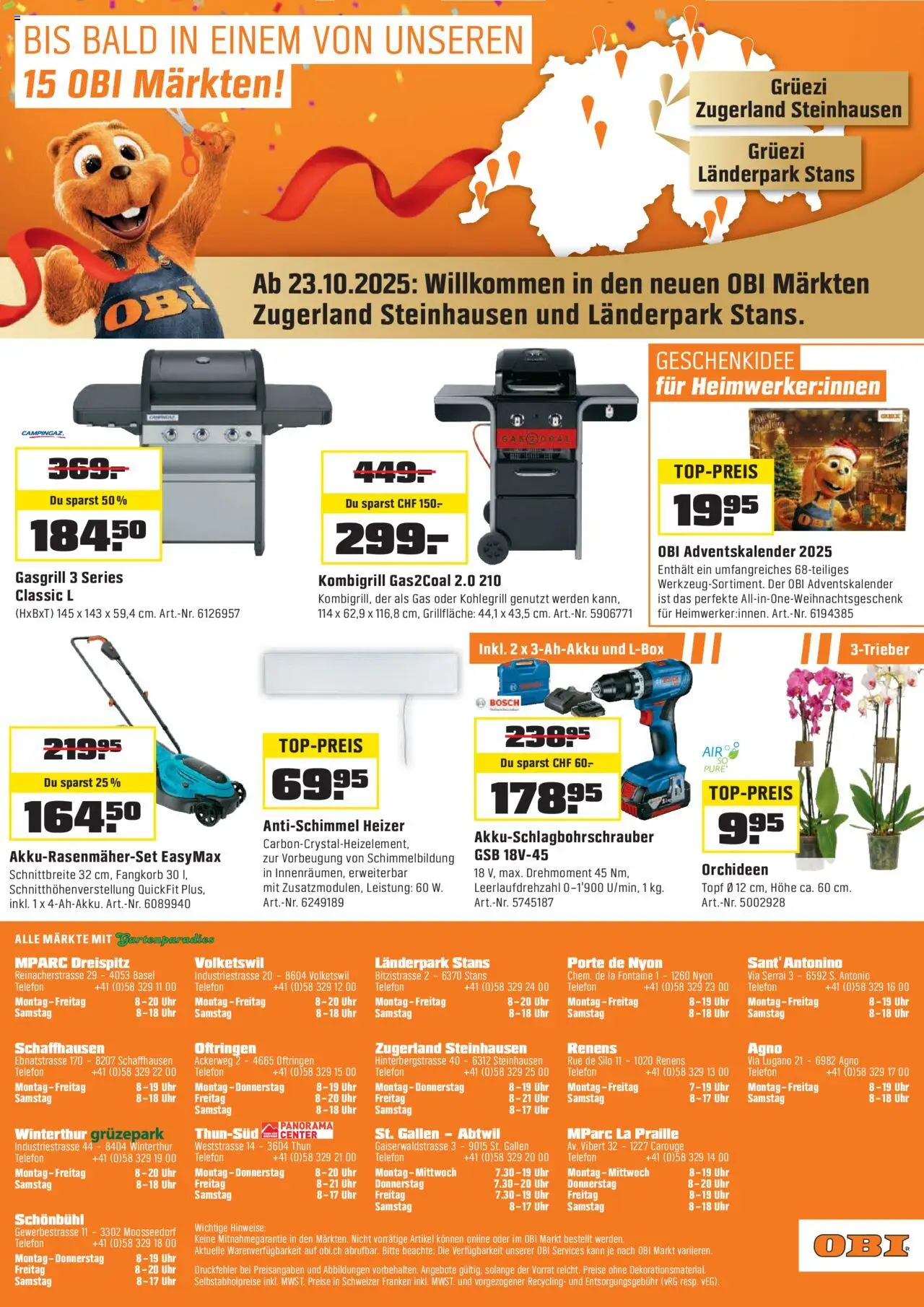 OBI Aktionen – gültig ab 18.10.2025 | Seite: 20 | Produkte: Telefon, Uhr, Bosch