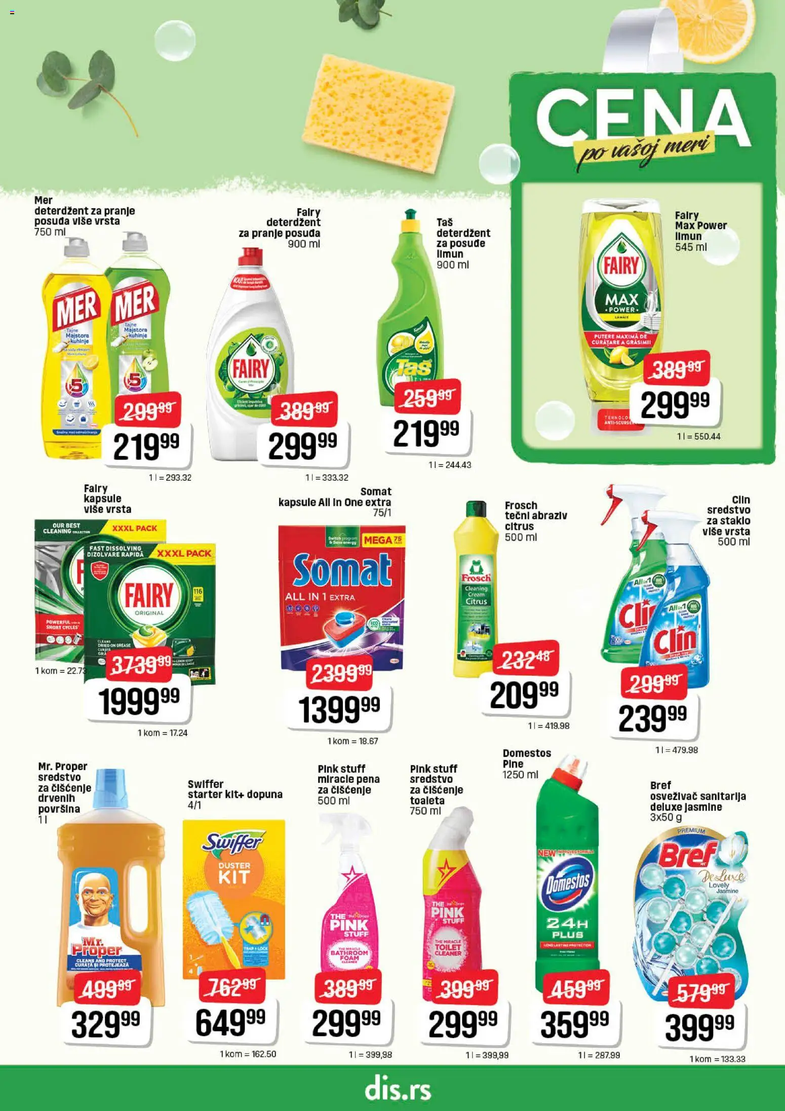 DIS katalog - važi od 09.04.2026 | Strana: 19 | Proizvode: Deterdžent, Bref, Kapsule, Kuhinja