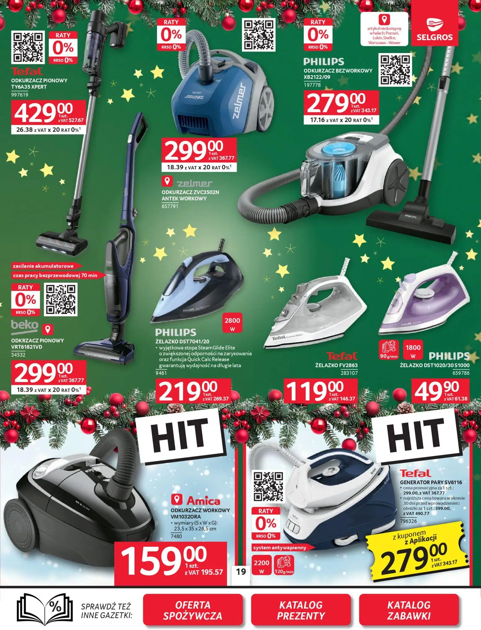 Selgros cash&carry Gazetka - Oferta przemysłowa od 04.12.2025 | Strona: 21 | Produkty: Odkurzacz, Odkurzacz pionowy, Generator pary, Tefal