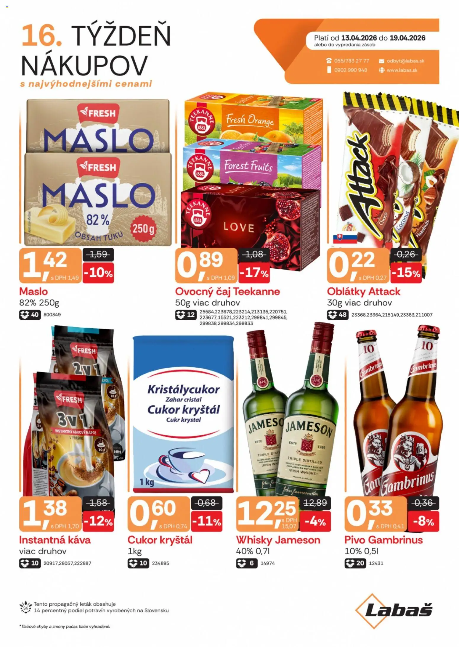 Nové Labaš akcie – leták je platný od 13.04.2026 | Strana: 1