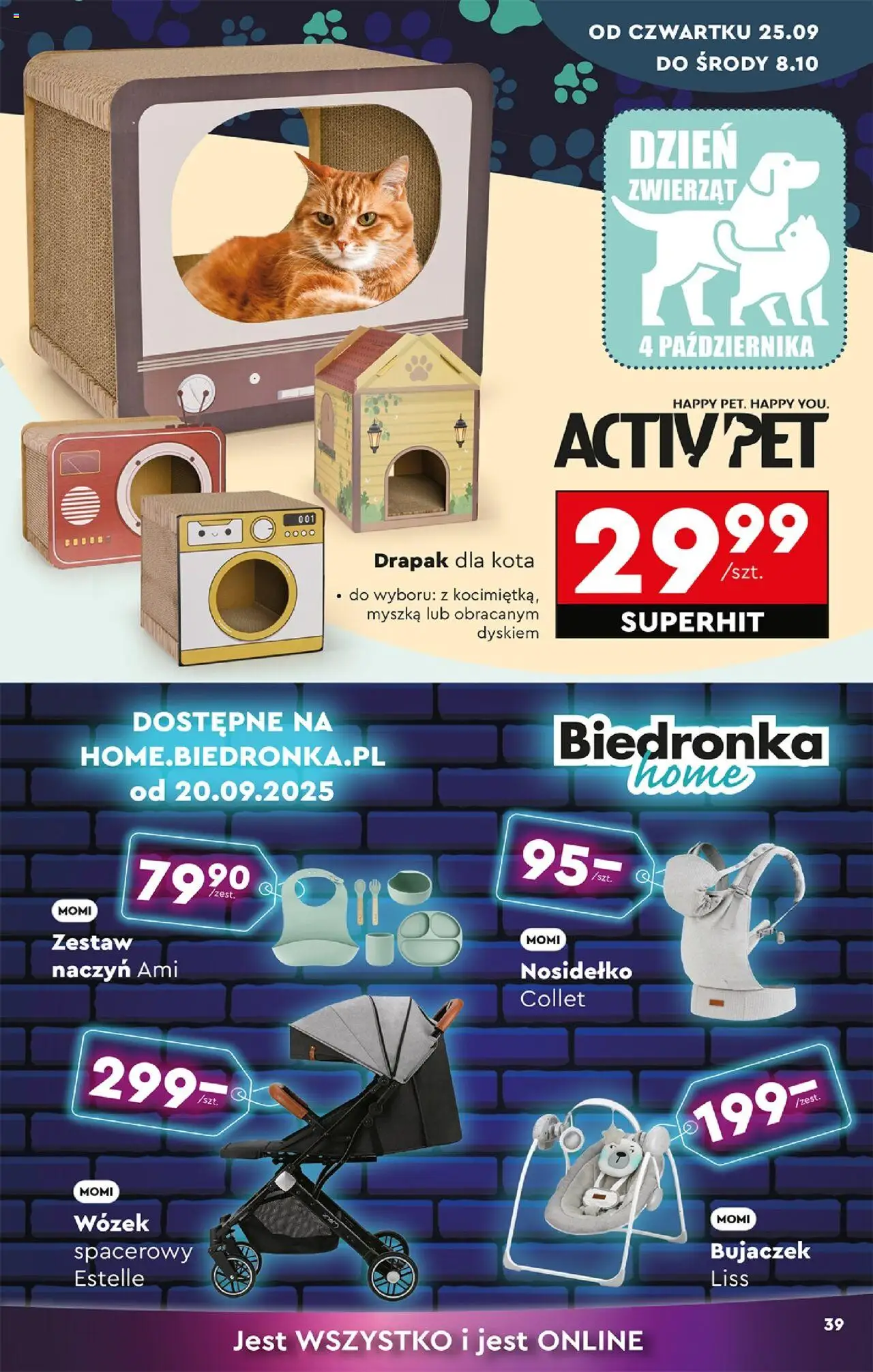 Biedronka gazetka - Hity i inspiracje od 20.09.2025 | Strona: 43 | Produkty: Myszka, Drapak, Drapak dla kota