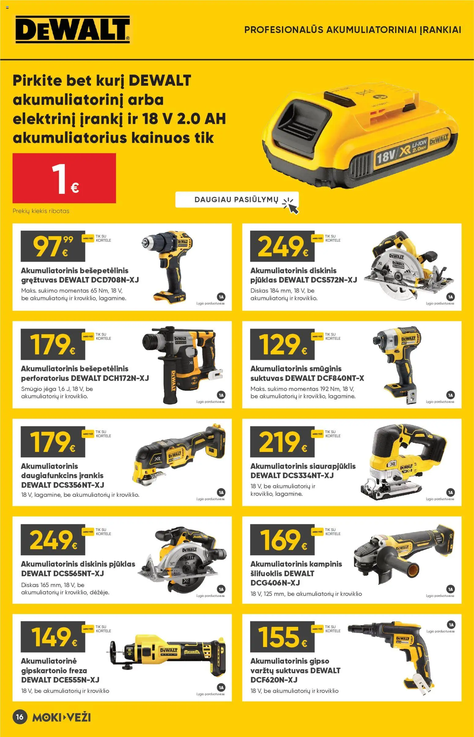 MOKI VEŽI akcijos nuo 05.02.2026 | Puslapis: 16 | Prekių: Diskas, Akumuliatorius