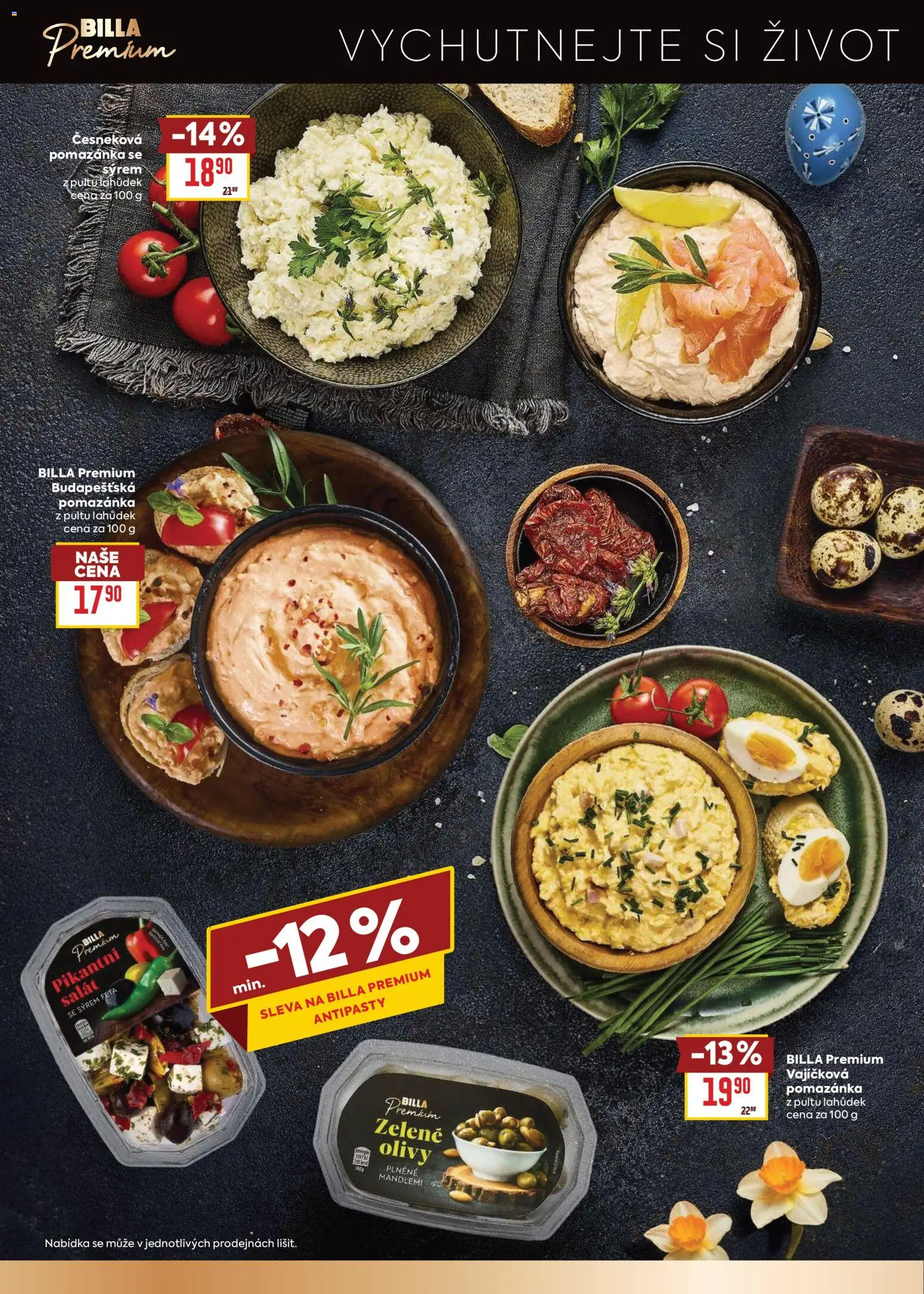 Billa leták - Prémiové delikatesy od 04.03.2026 | Strana: 6 | Produkty: Salát, Pomazánka, Olivy, Feta